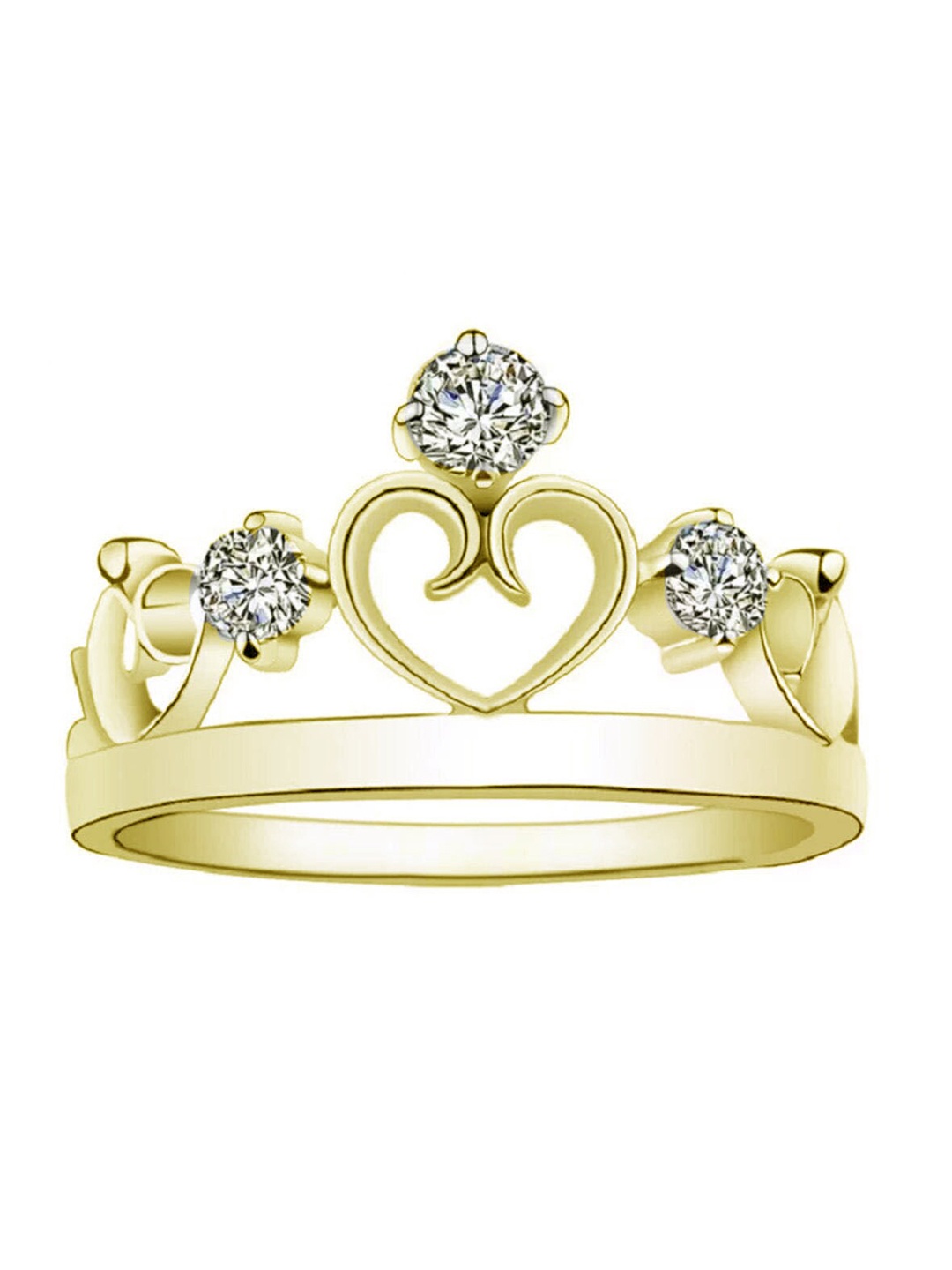 

MYKI Gold-Plated CZ-Studded Finger Ring