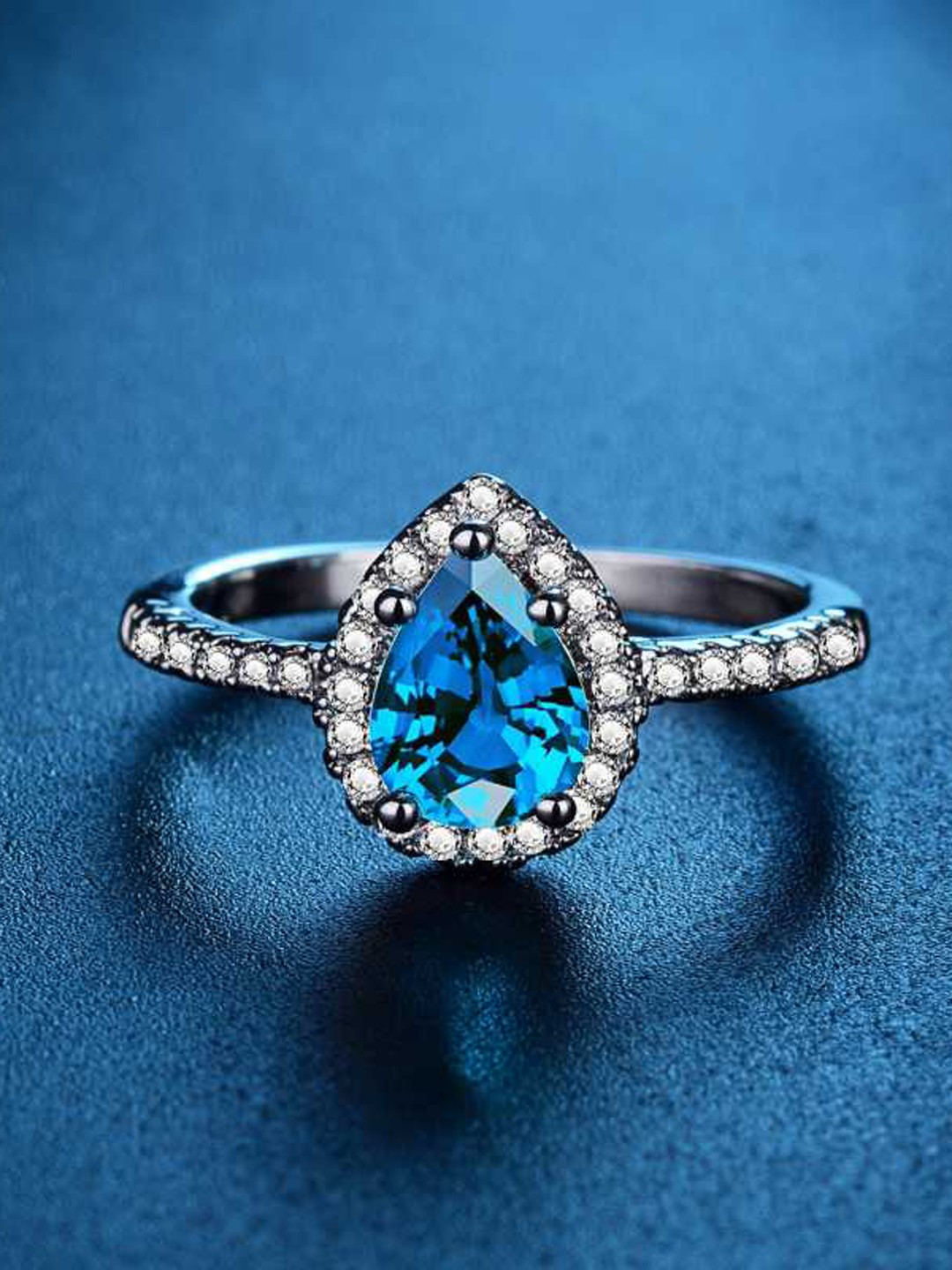 

MYKI Silver-Plated CZ-Studded Finger Rings