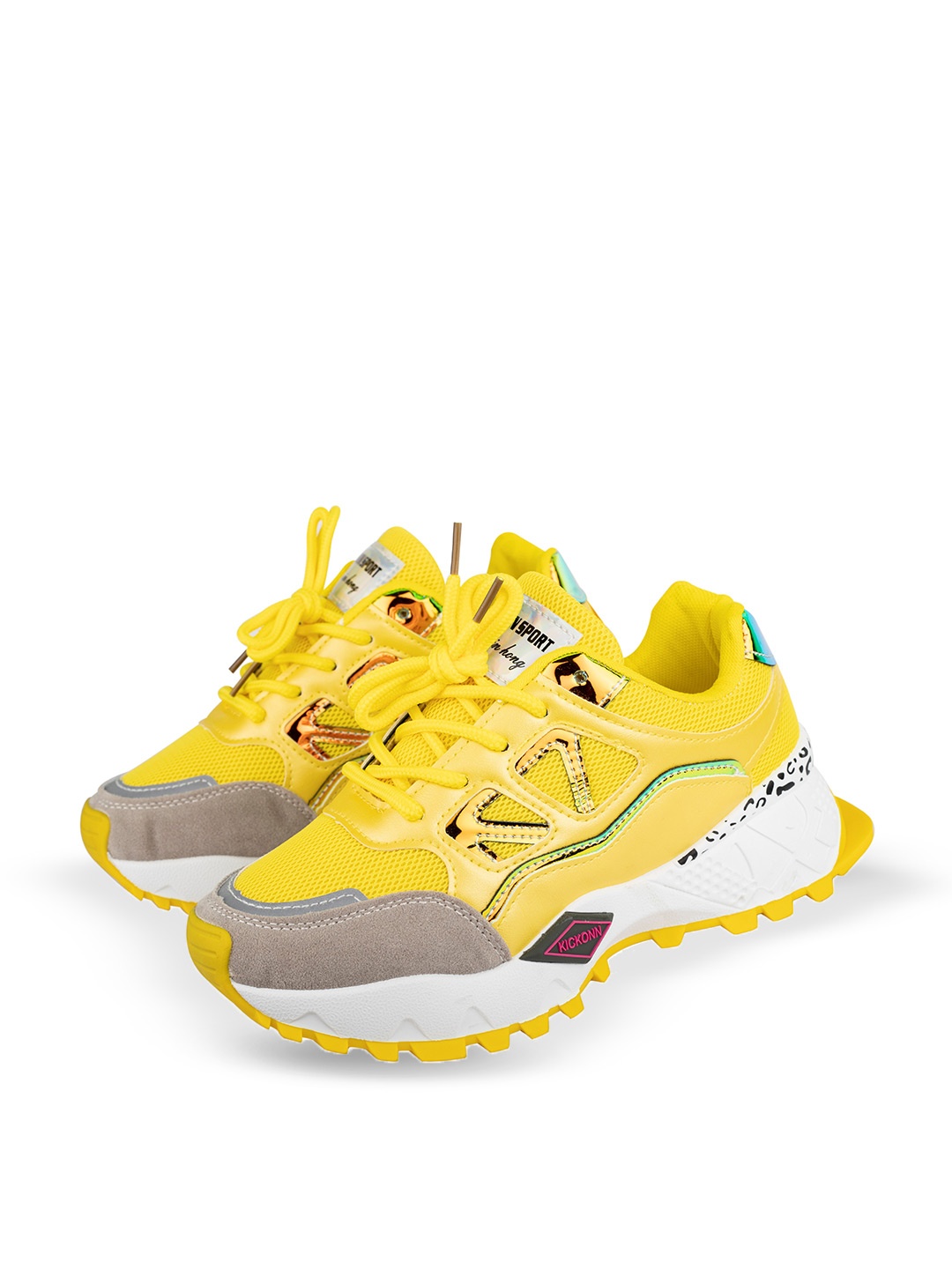 

CASSIEY Women Mesh Running Shoes, Yellow