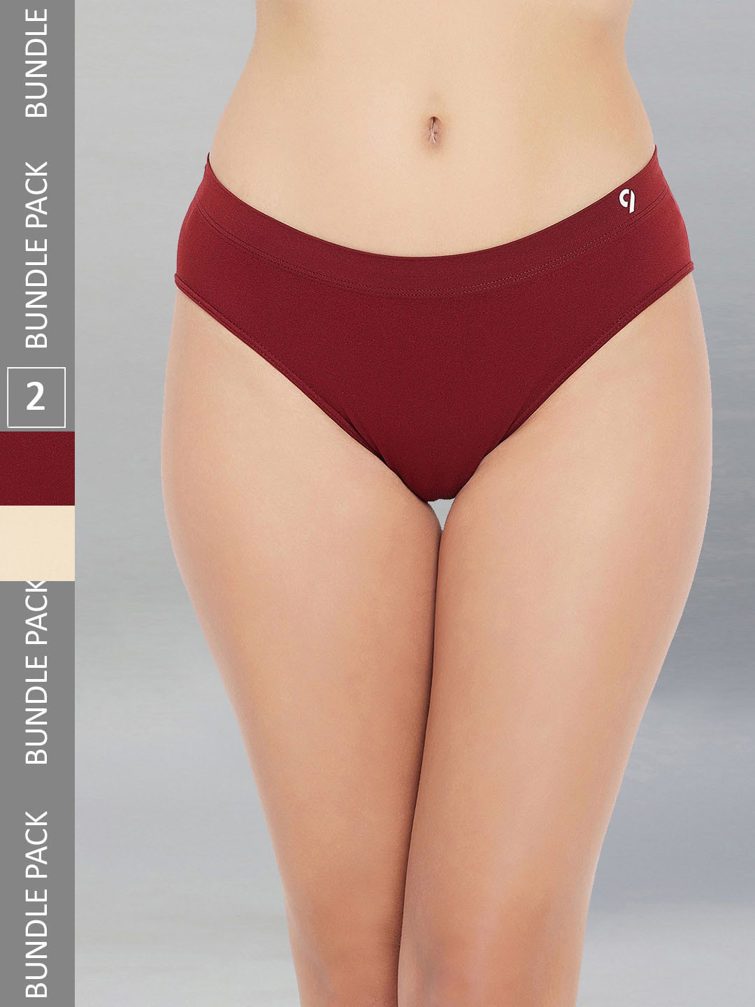 

C9 AIRWEAR Women Pack Of 2 Seamless 4 Way Stretch Bikini Briefs, Maroon
