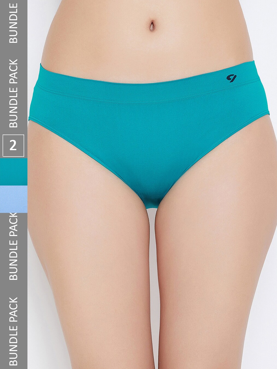 

C9 AIRWEAR Women Pack Of 2 Seamless 4 Way Stretch Bikini Briefs, Blue
