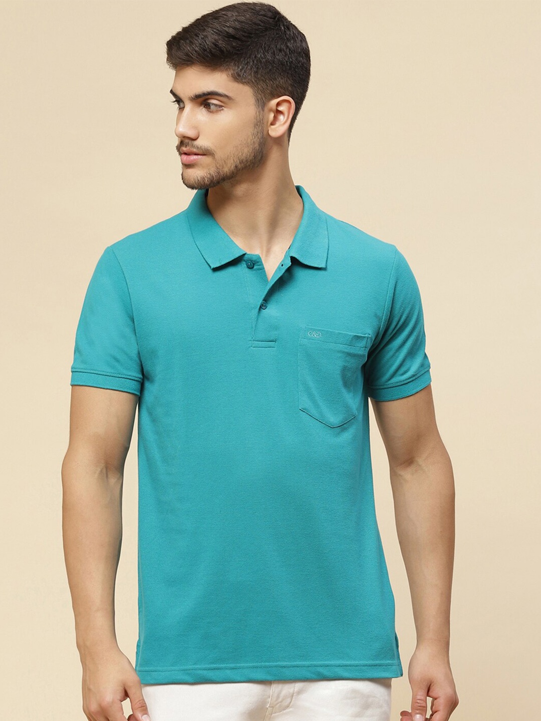 

Cloak & Decker by Monte Carlo Half Sleeve Cotton Polo T-shirt, Blue