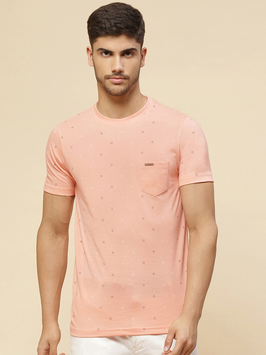 

Cloak & Decker by Monte Carlo Conversational Printed Cotton T-shirt, Pink