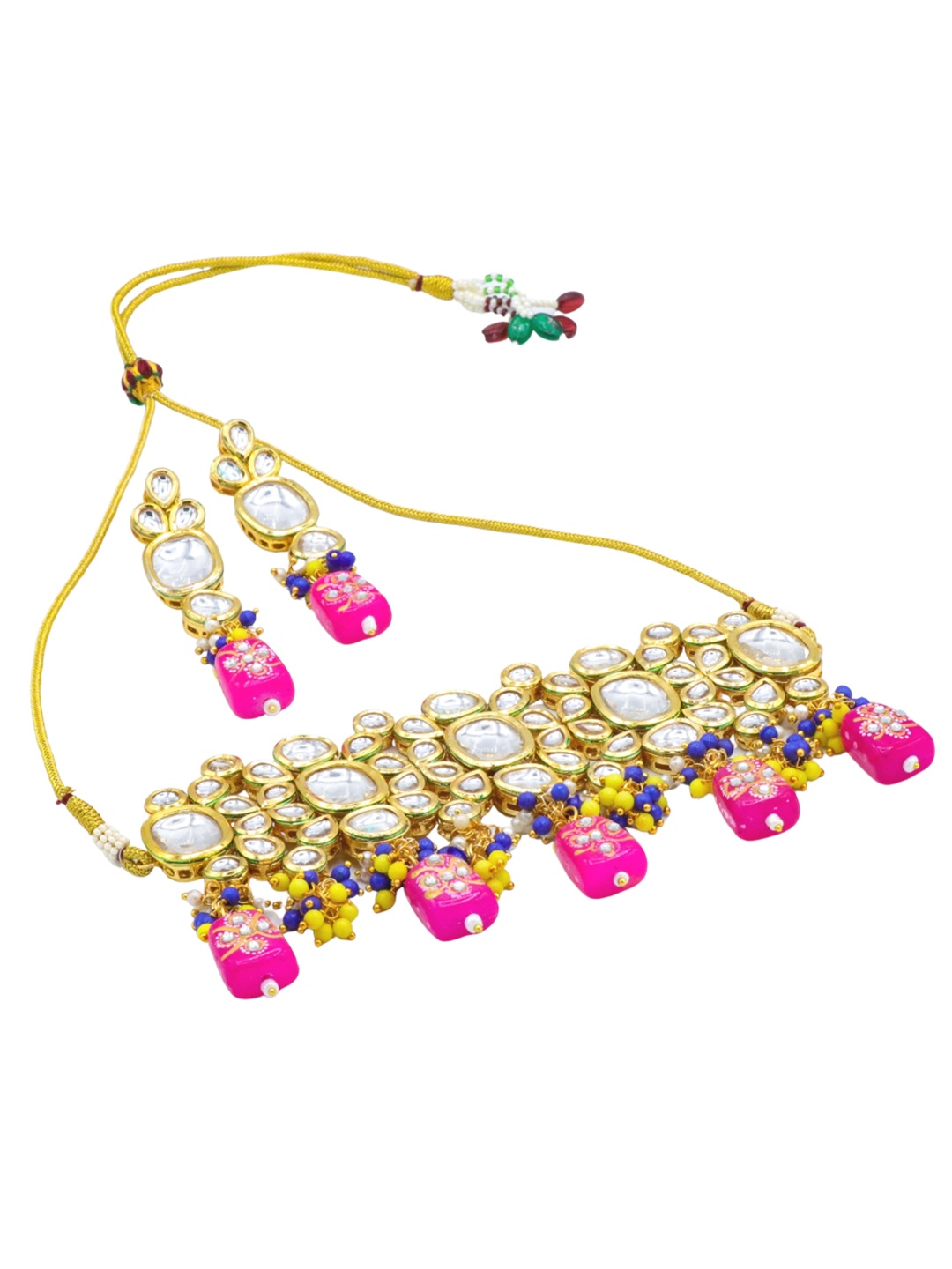 

AASHISH IMITATION Gold-Plated Kundan-Studded & Beaded Choker Set