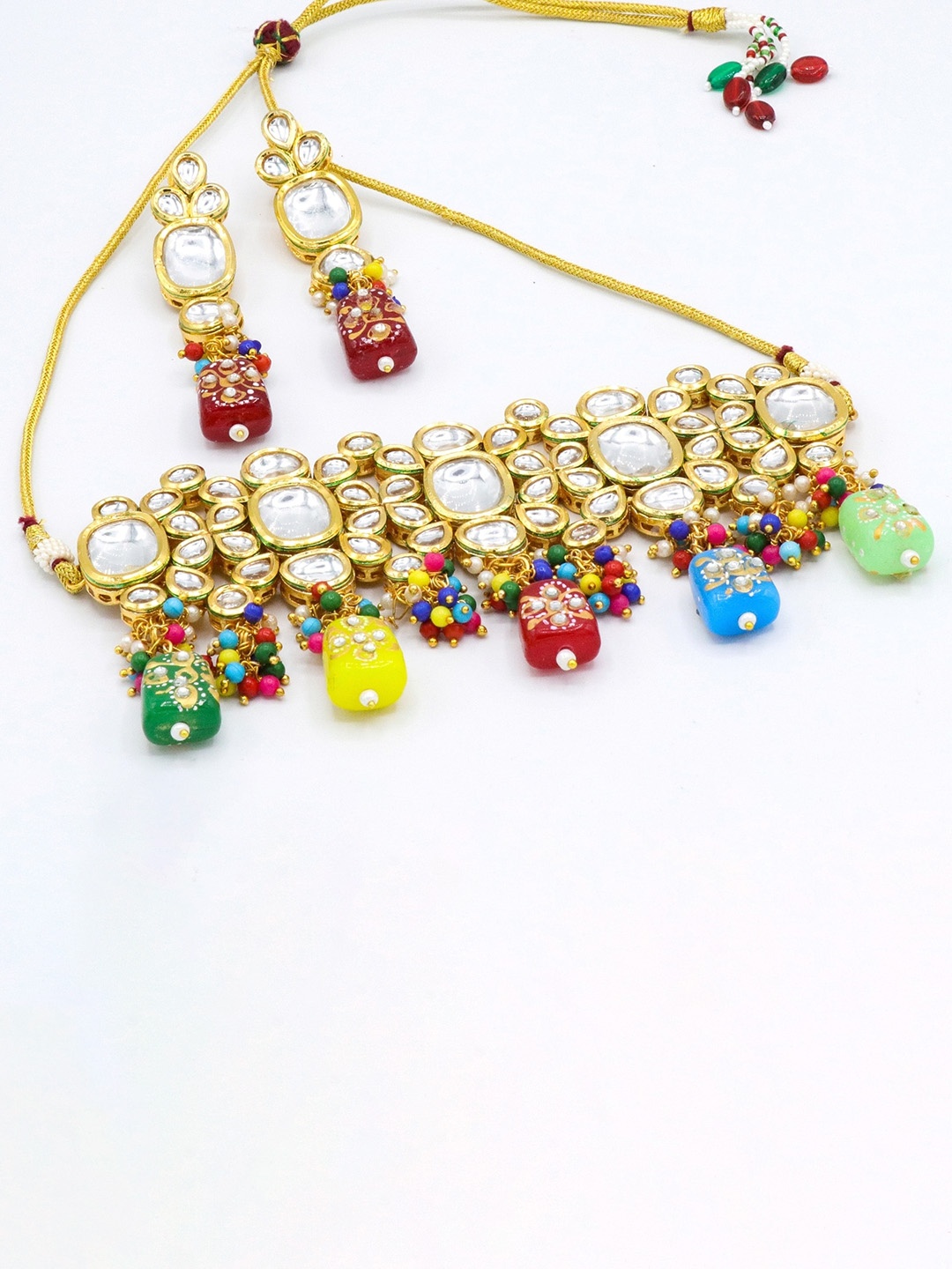 

AASHISH IMITATION Gold-Plated Kundan-Studded & Beaded Choker Set