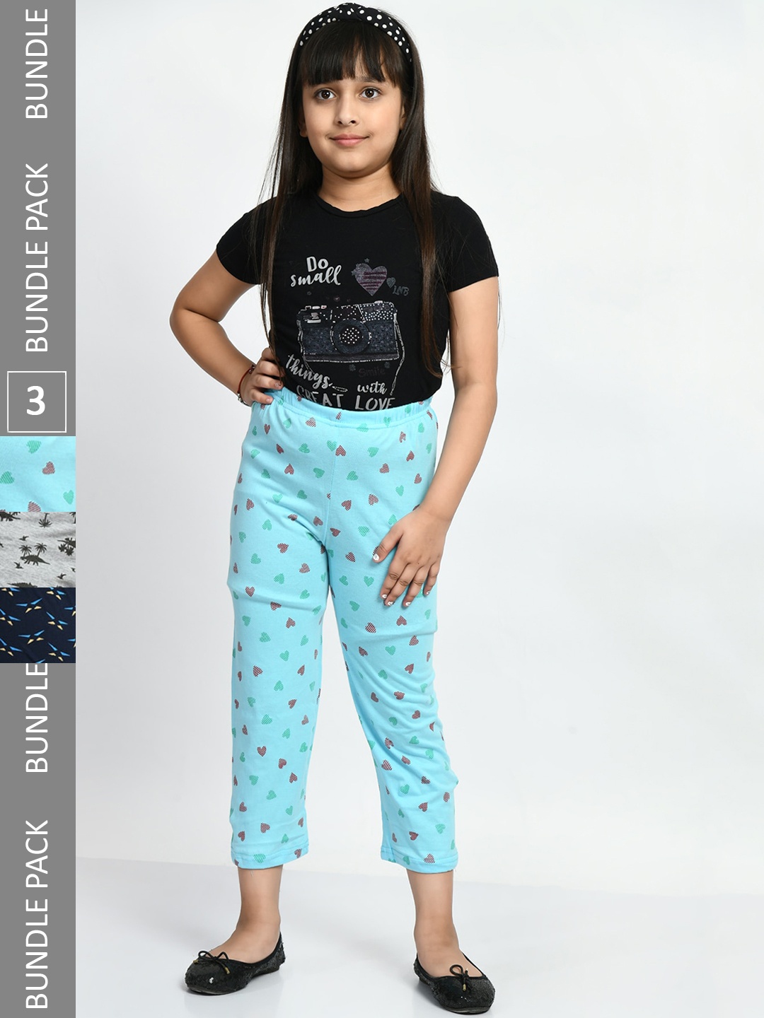 

BAESD Girls Set Of 3 Printed Lounge Pants, Multi