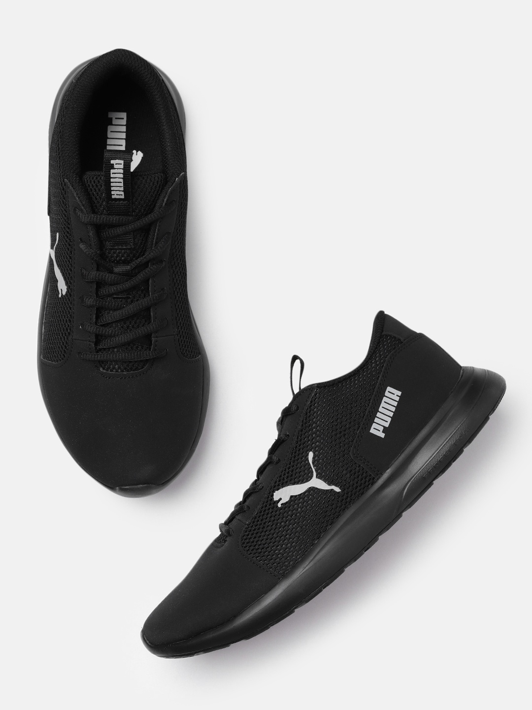 

Puma Men Solid Garry V1 Regular Sneakers, Black