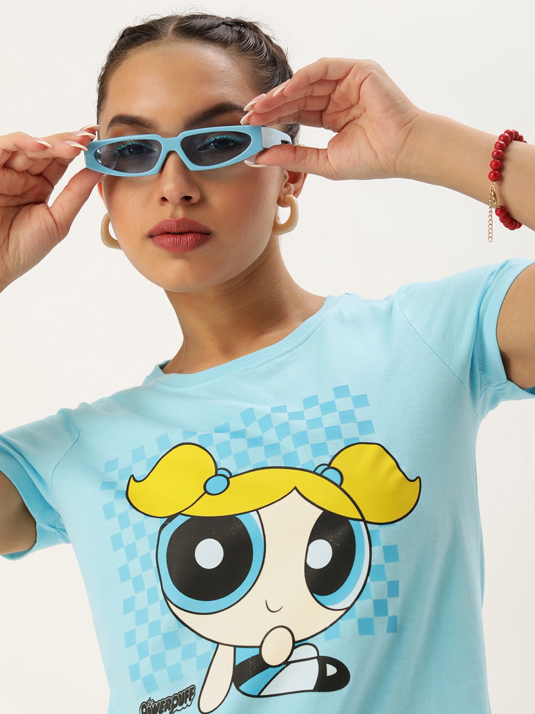 

Powerpuff Girls by Kook N Keech Women Graphic Printed T-shirt, Blue