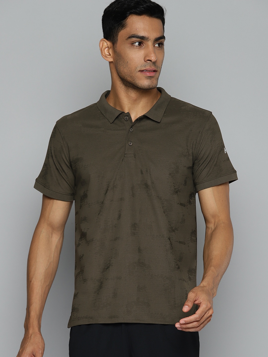 

HRX by Hrithik Roshan Men Polo Collar Rapid-Dry Sports T-shirt, Olive