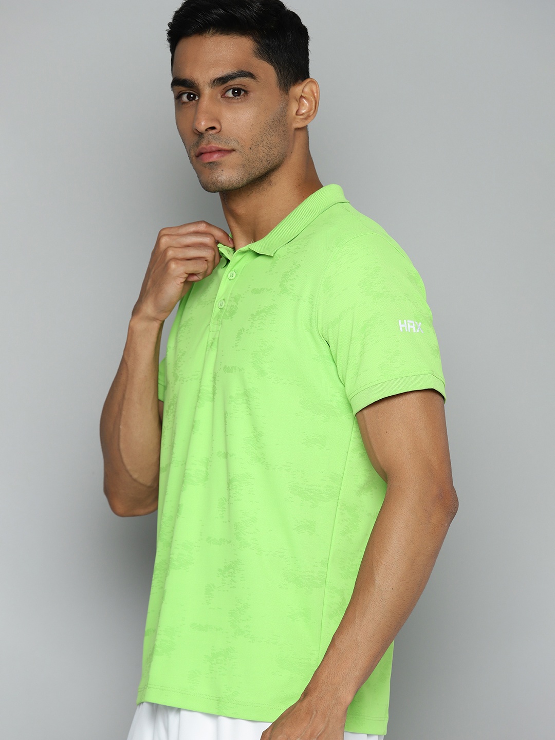 

HRX by Hrithik Roshan Men Polo Collar Rapid-Dry Sports T-shirt, Lime green