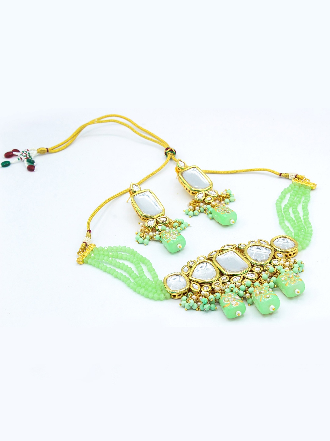 

AASHISH IMITATION Gold-Plated Kundan-Studded & Crystals Choker Set