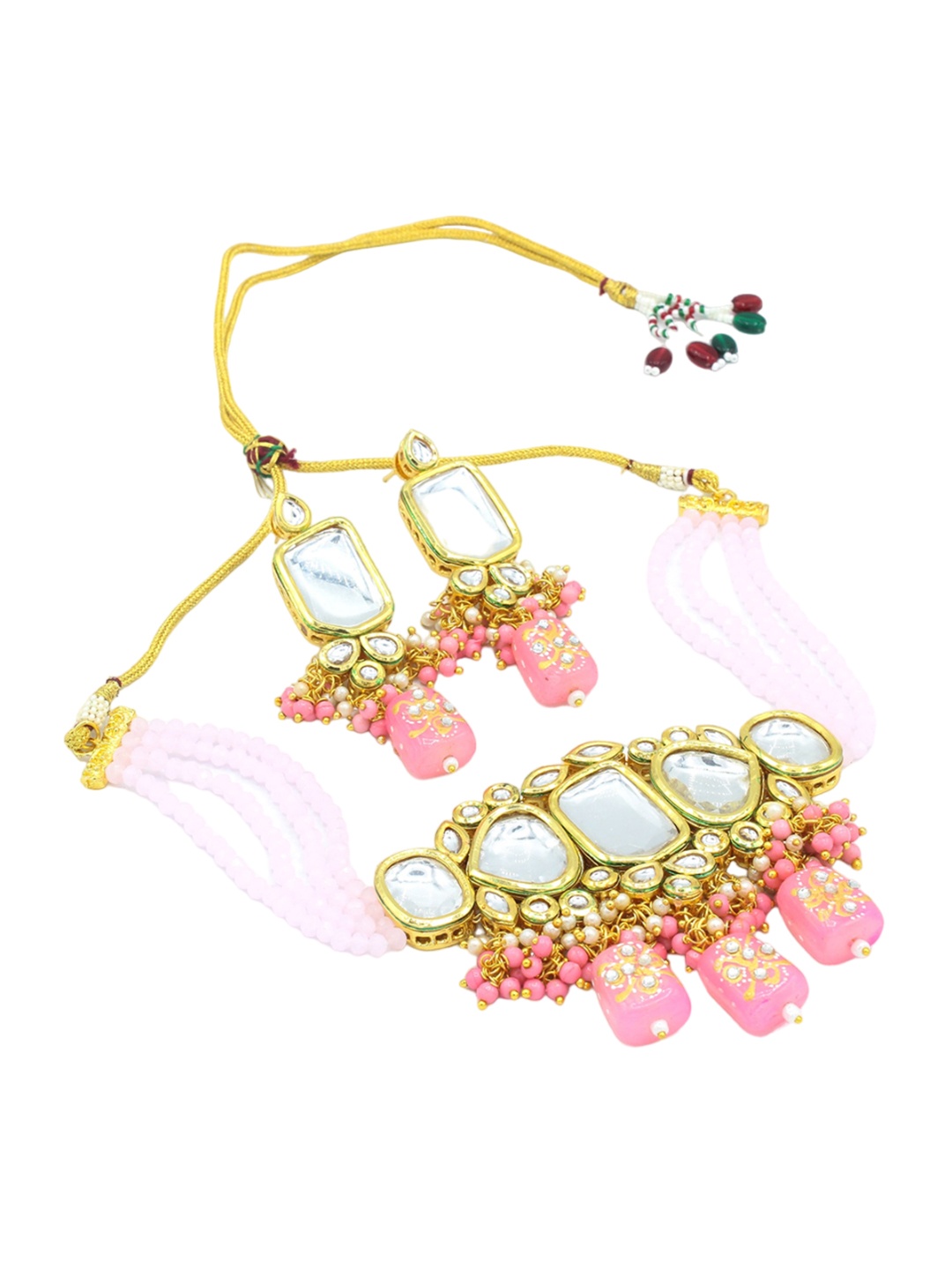 

AASHISH IMITATION Gold-Plated Kundan-Studded & Crystals Choker Set