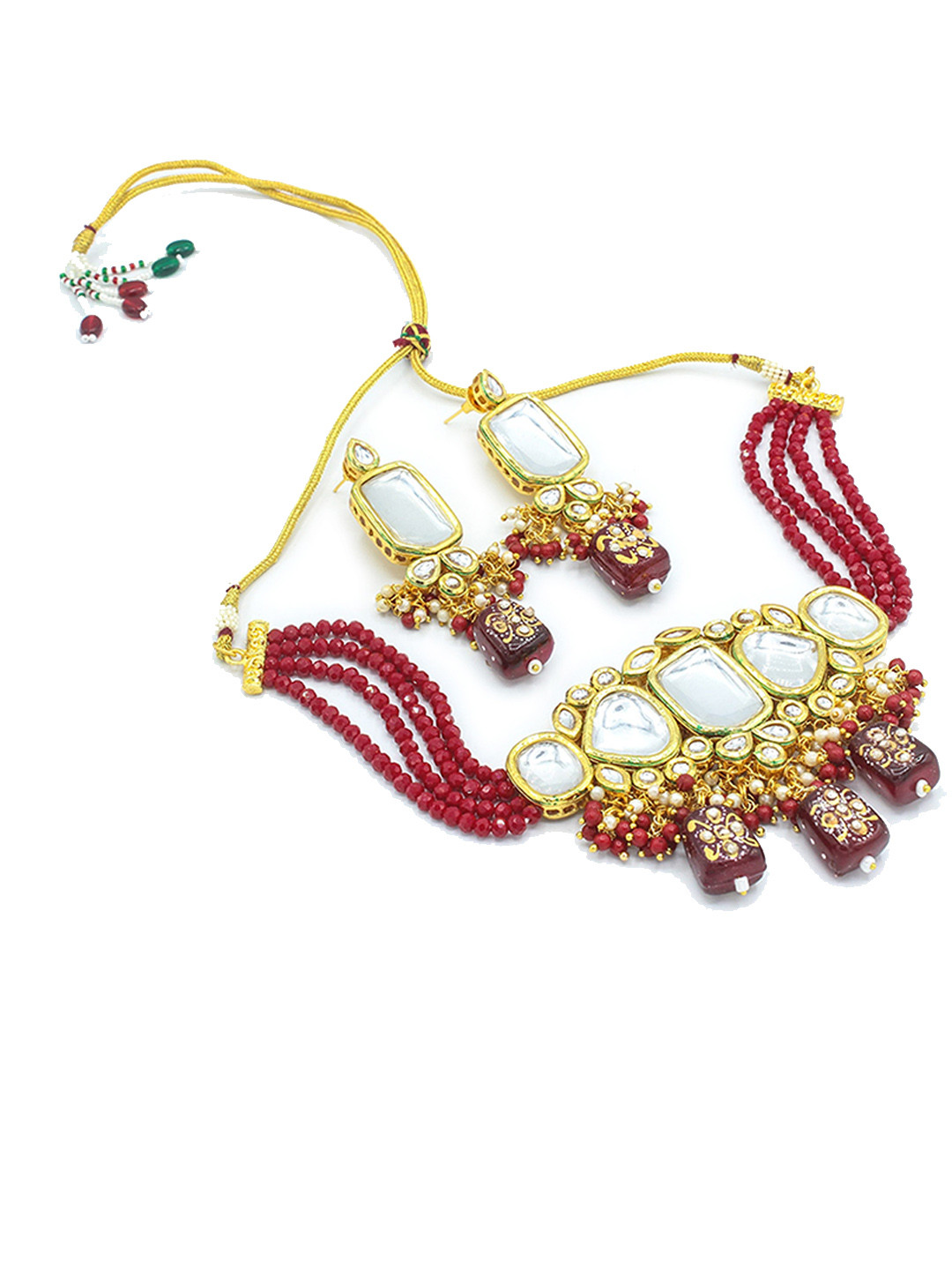 

AASHISH IMITATION Gold-Plated Kundan-Studded & Crystals Choker Set