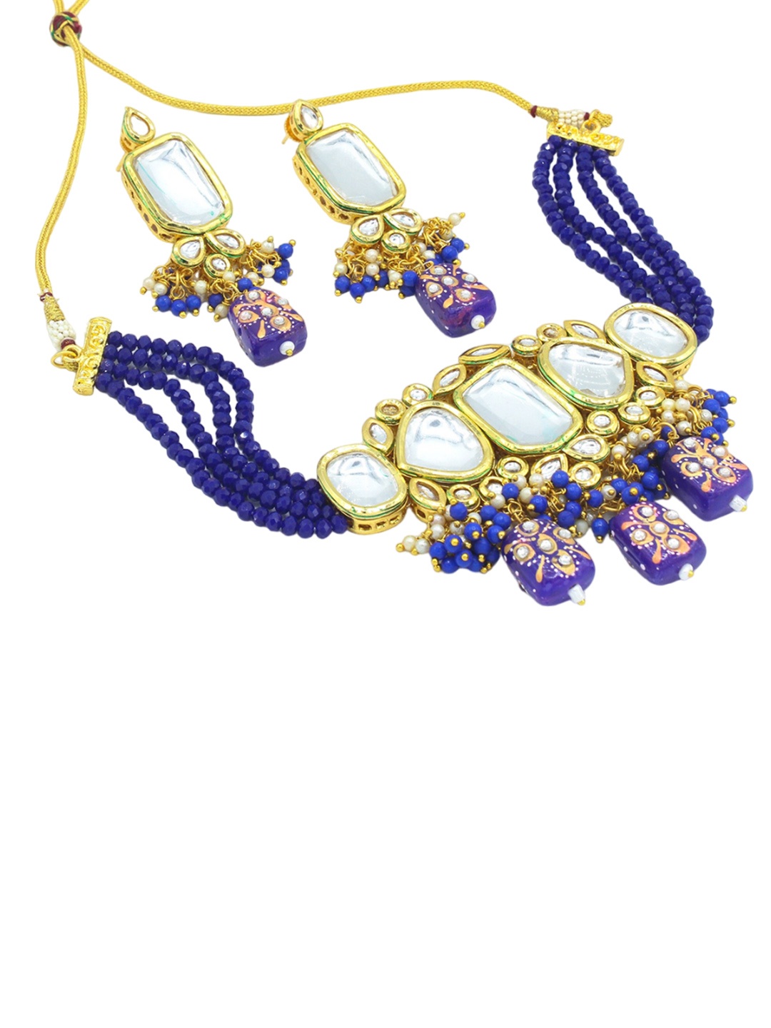 

AASHISH IMITATION Gold-Plated Kundan-Studded & Crystals Choker Set