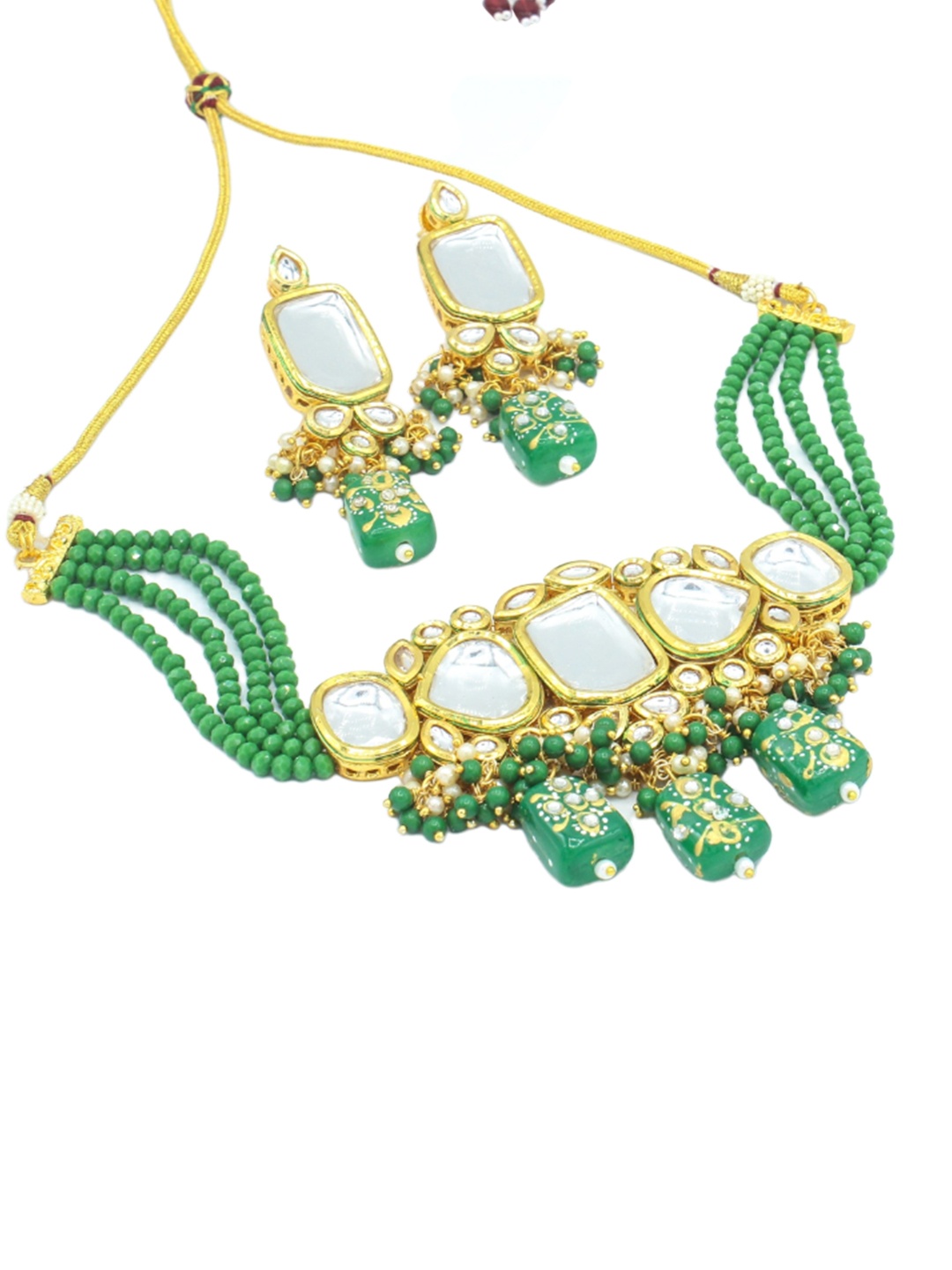 

AASHISH IMITATION Gold-Plated Kundan-Studded & Crystals Choker Set