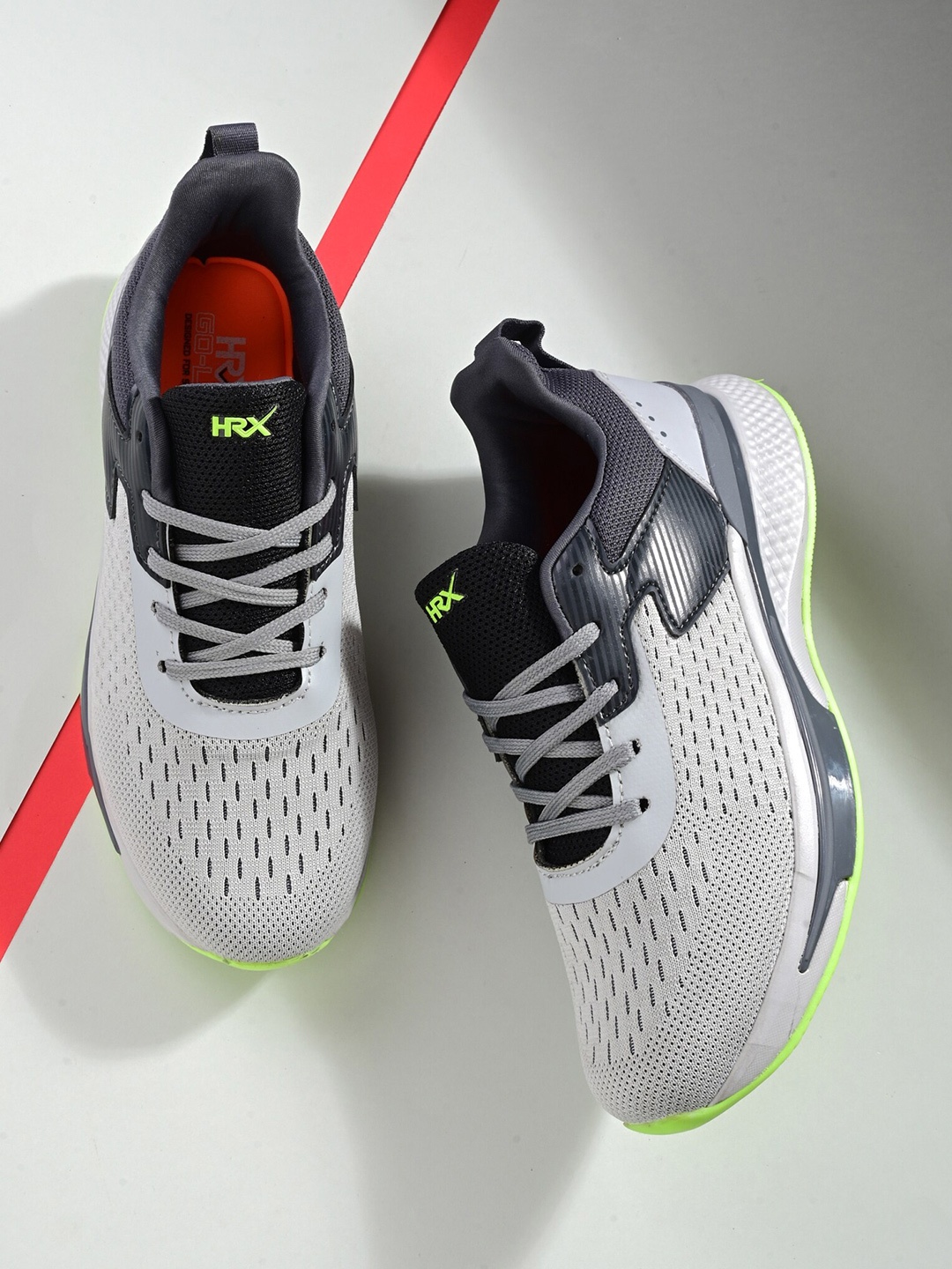 HRX by Hrithik Roshan Men Grey Fresh Foam Mesh Non-Marking Walking Shoes