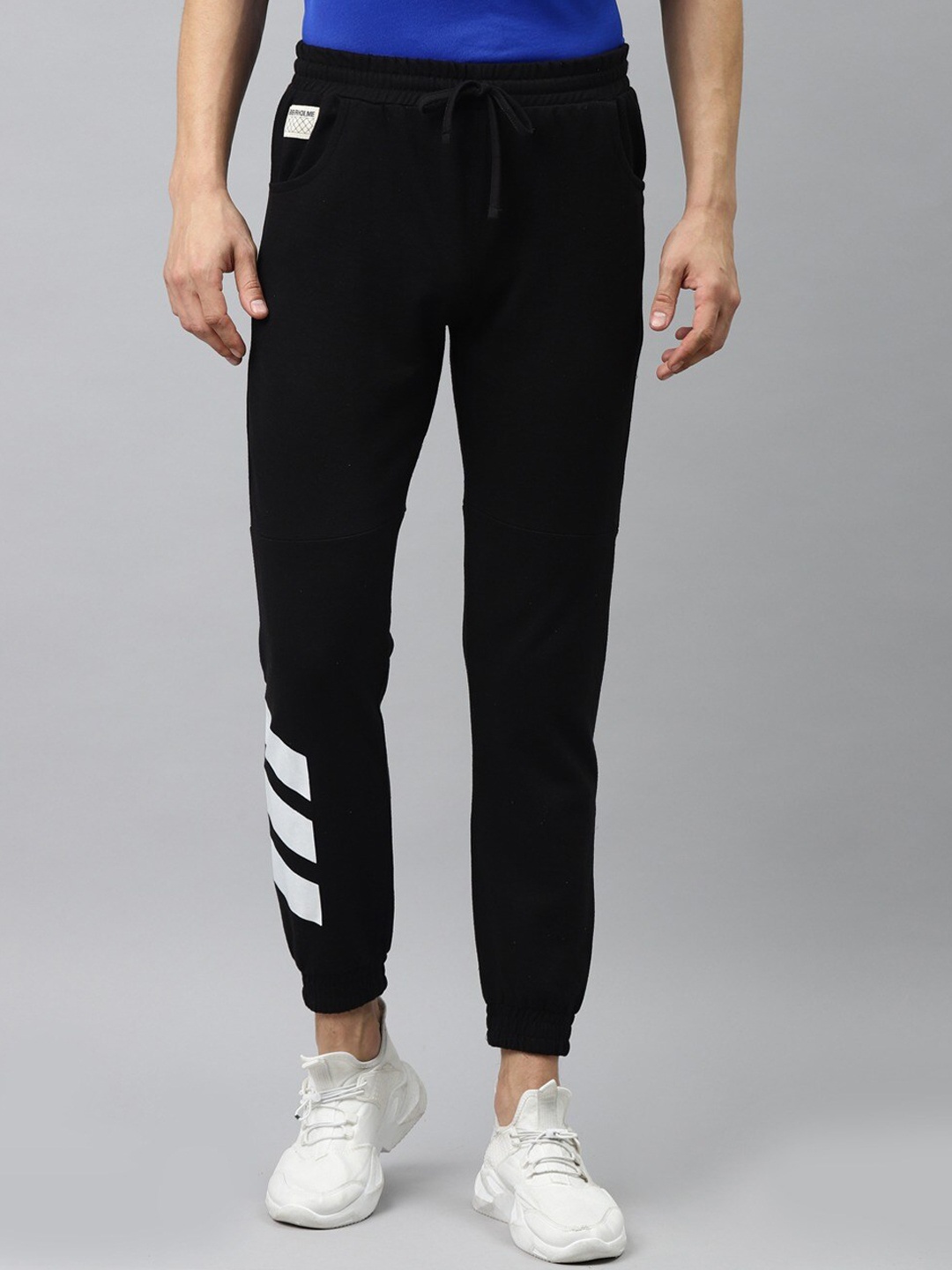 

Hubberholme Men Mid-Rise Cotton Joggers, Black