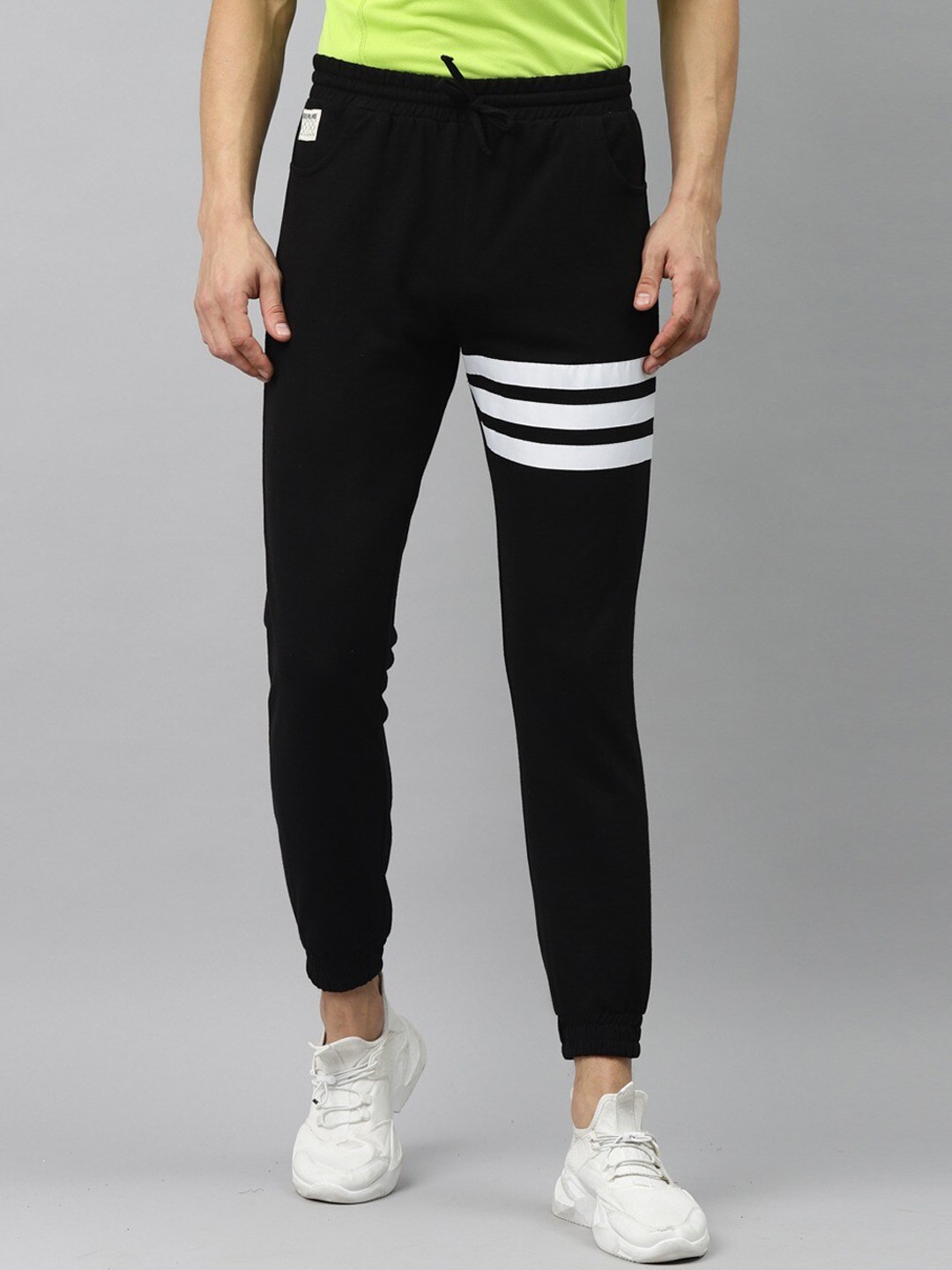 

Hubberholme Men Mid-Rise Regular-Fit Joggers, Black