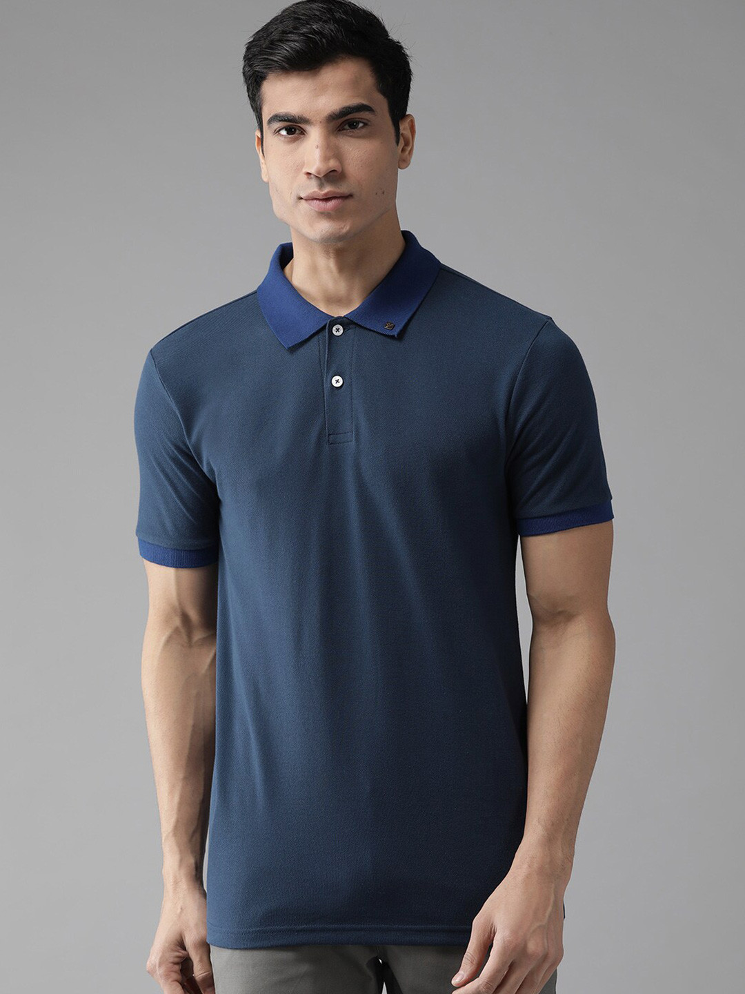 

Hubberholme Polo Collar Short Sleeve T-shirt, Navy blue