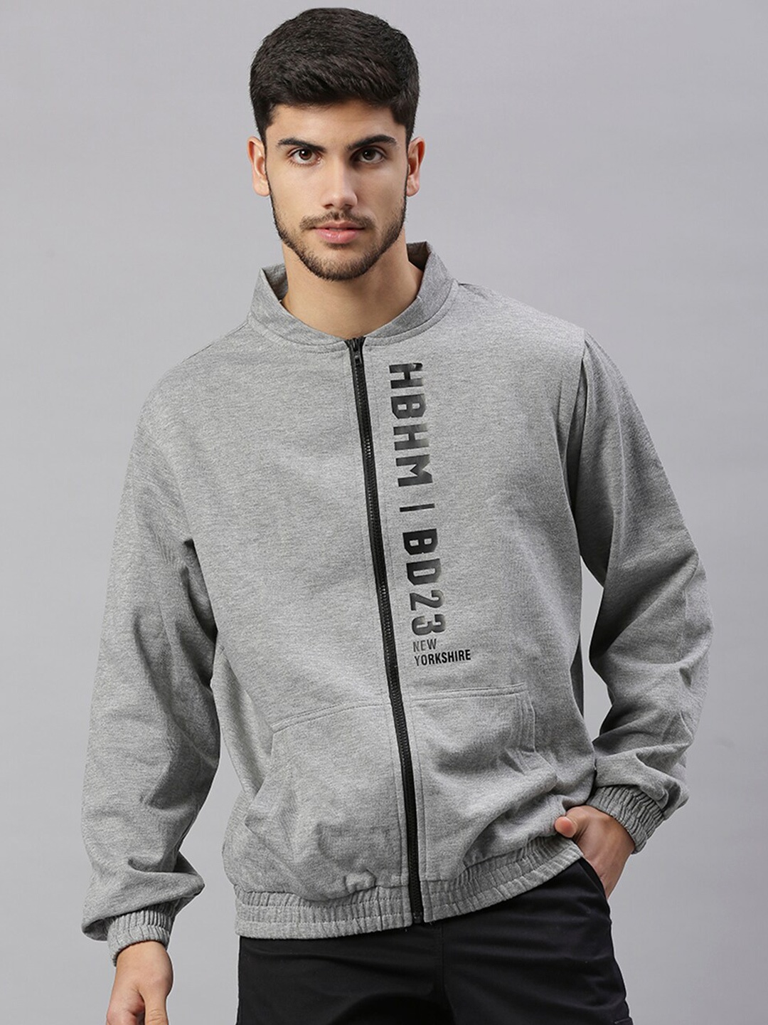 

Hubberholme Typography Printed Cotton Sweatshirt, Grey