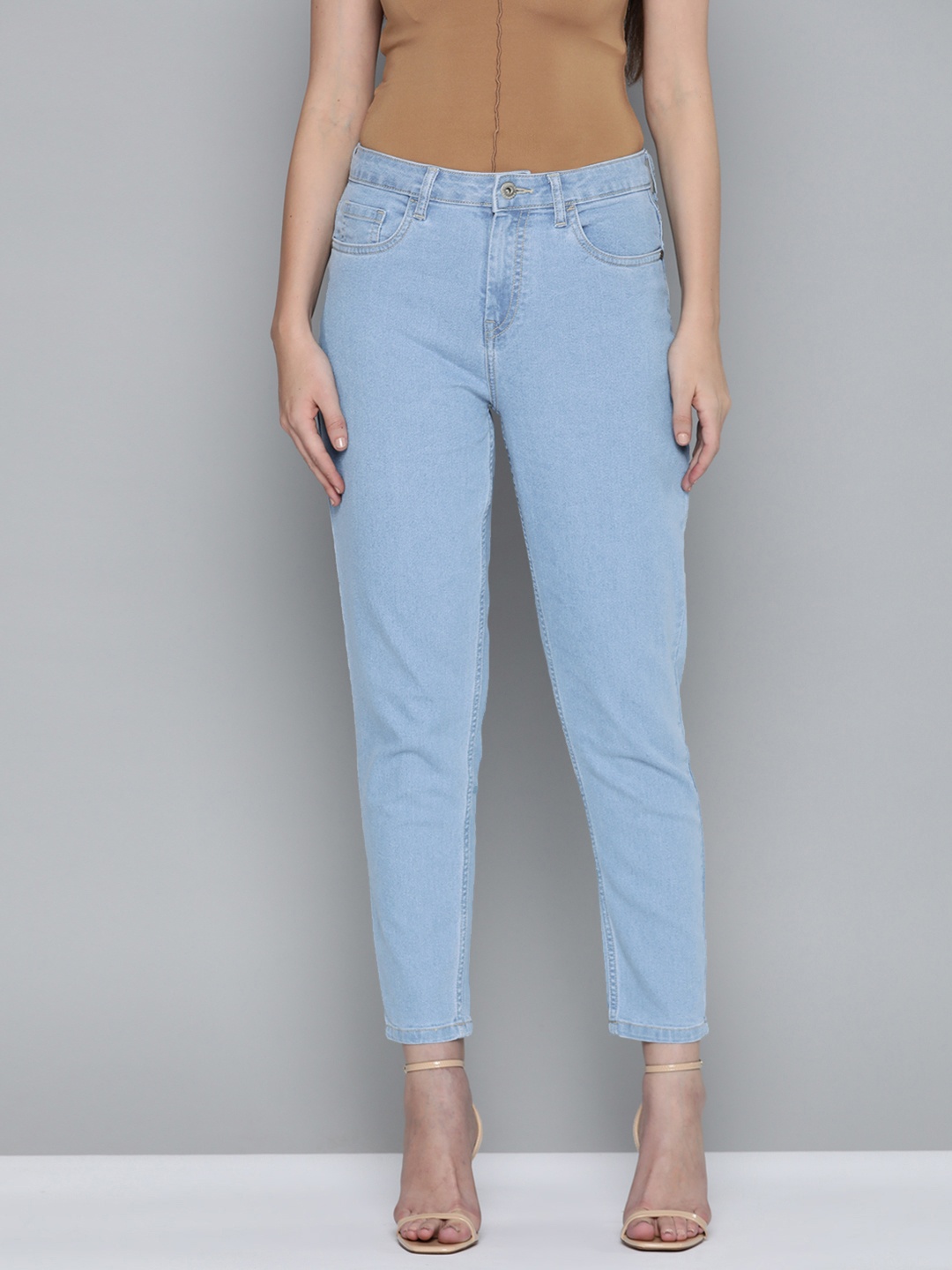 

Chemistry Women Mid-Rise Stretchable Mom-Fit Jeans, Blue