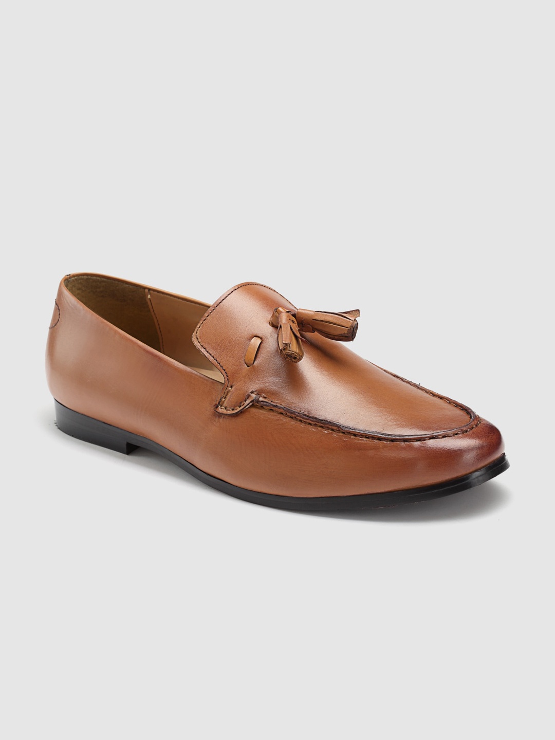 

HATS OFF ACCESSORIES Men Genuine Leather Formal Tassel Loafers, Tan