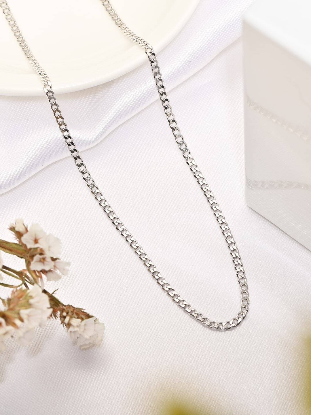 

Zavya Men Sterling Silver Rhodium-Plated Necklace