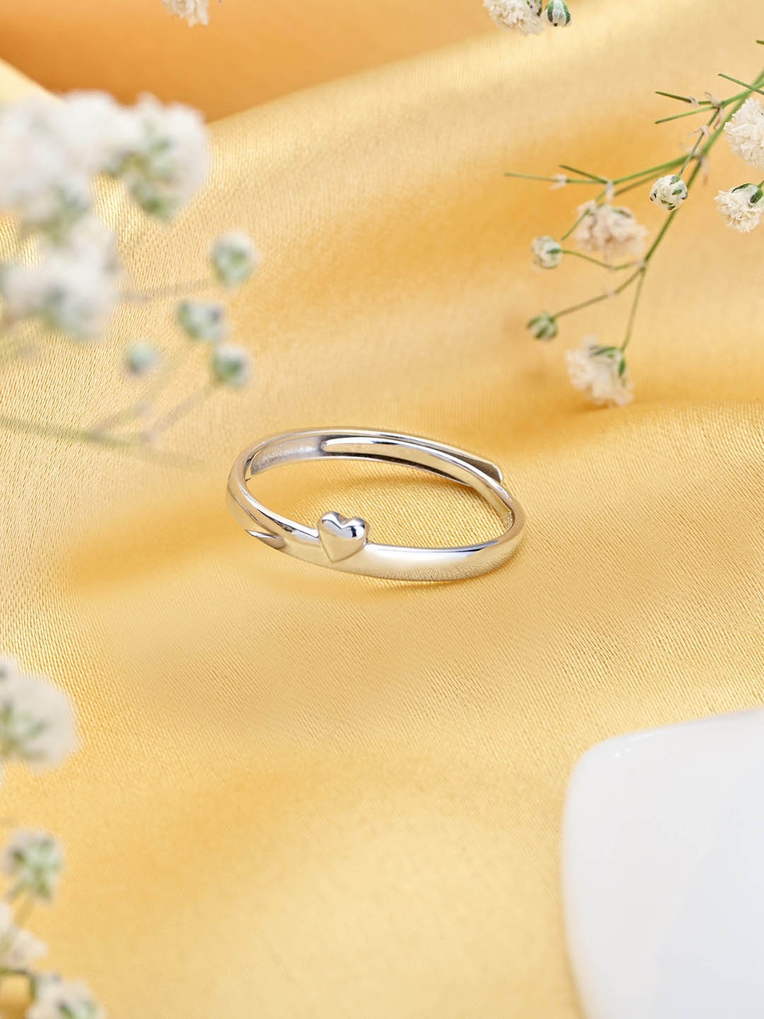 

Zavya Rhodium-Plated 925 Sterling Silver Finger Ring