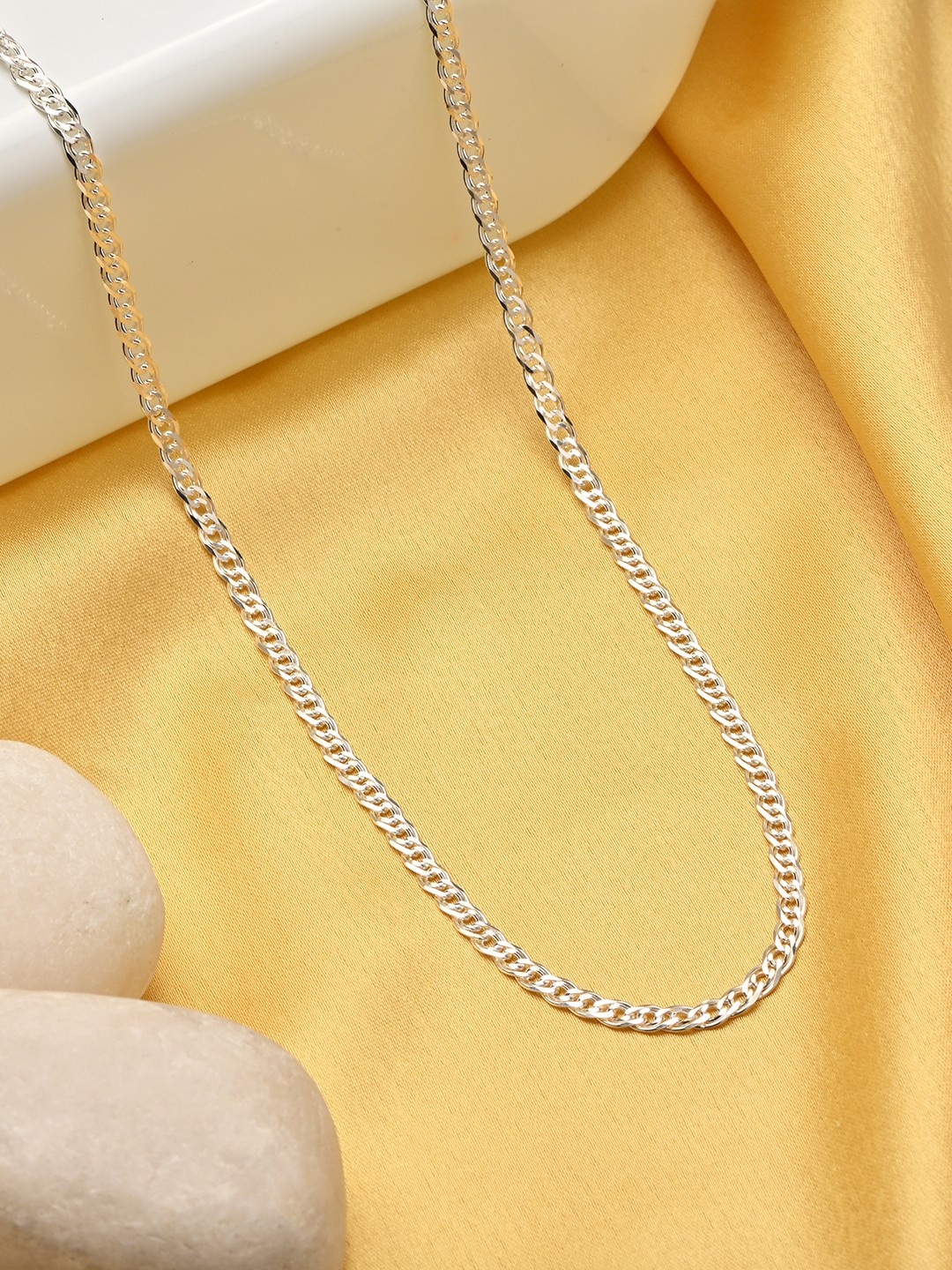 

Zavya Men Sterling Silver Rhodium-Plated Necklace