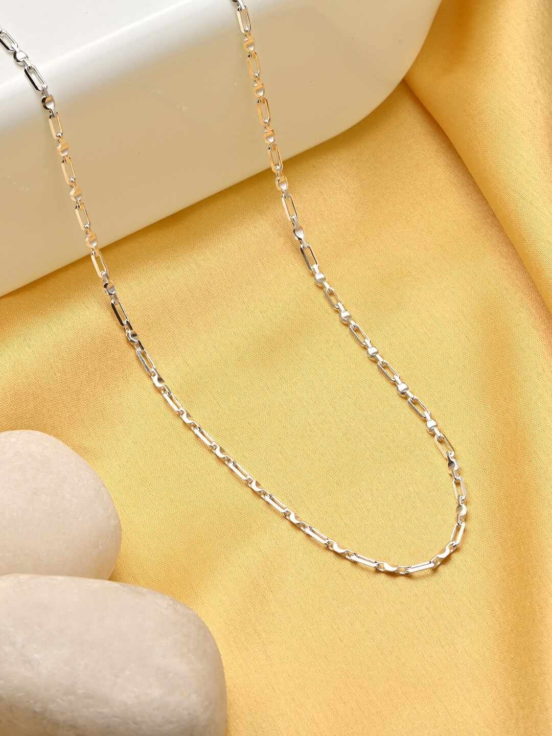 

Zavya Men Rhodium Plated 925 Sterling Silver Link Chain