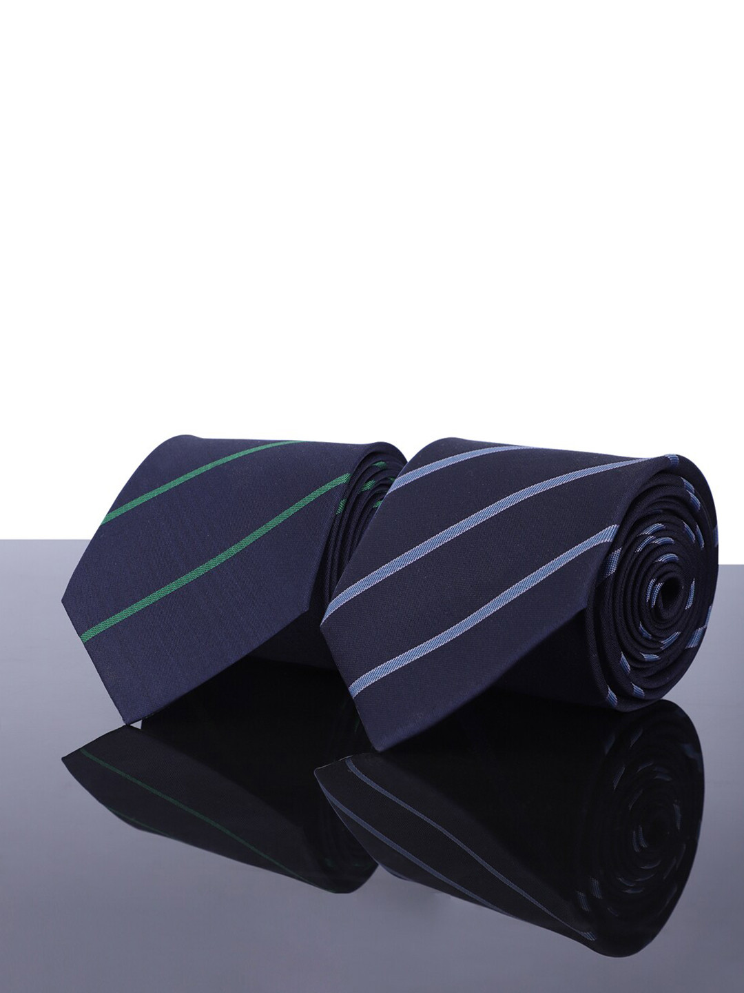 

Kastner Men Pack Of 2 Striped Skinny Tie, Navy blue