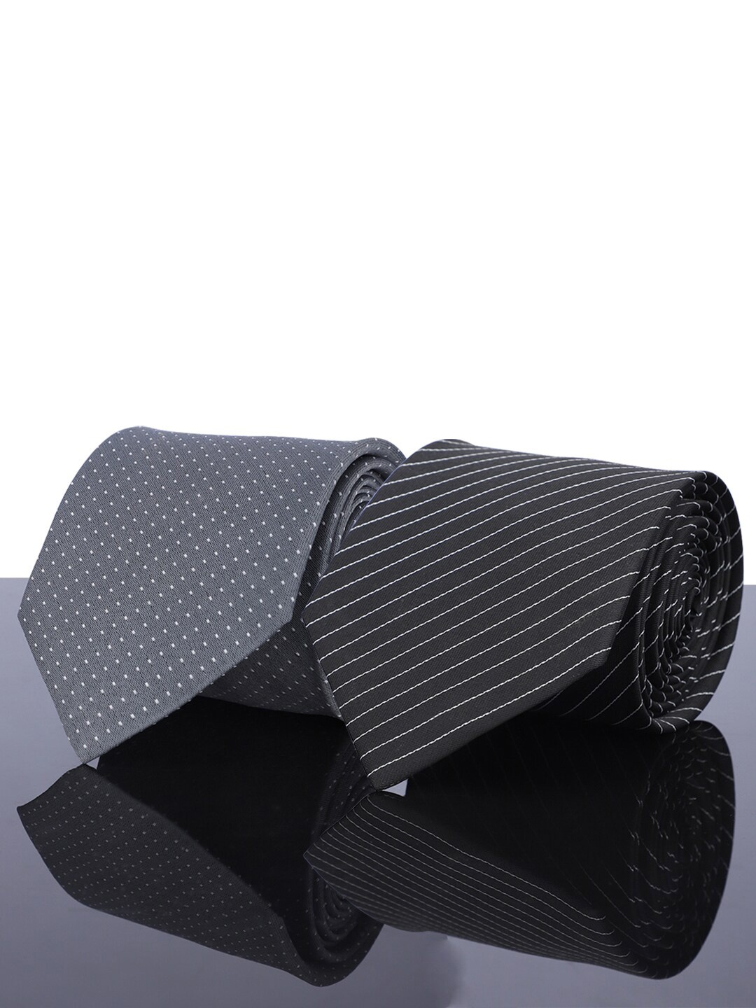 

Kastner Men Pack Of 2 Striped Skinny Tie, Black
