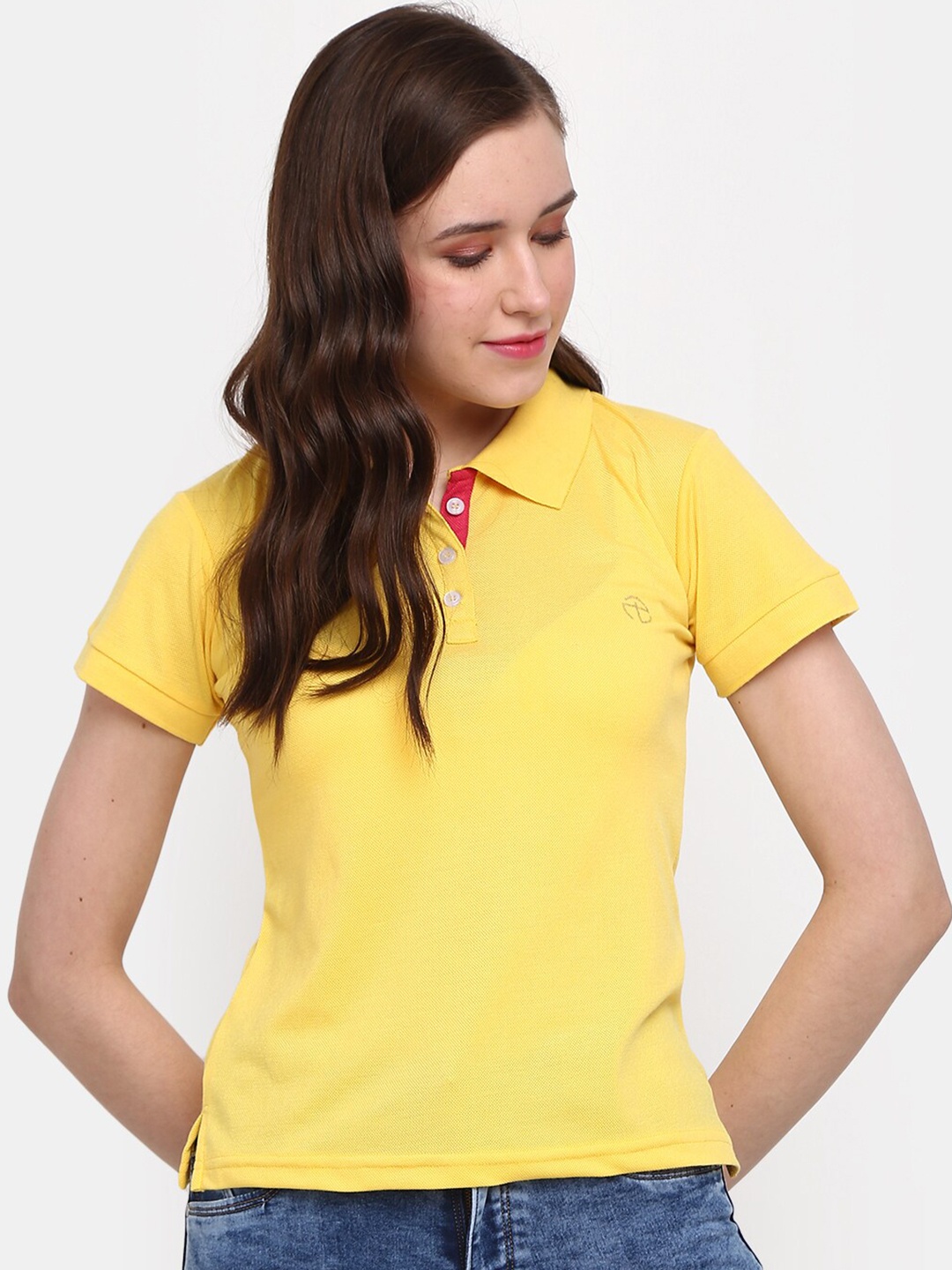 

V-Mart Polo Collar Short Sleeves Cotton T-shirt, Yellow