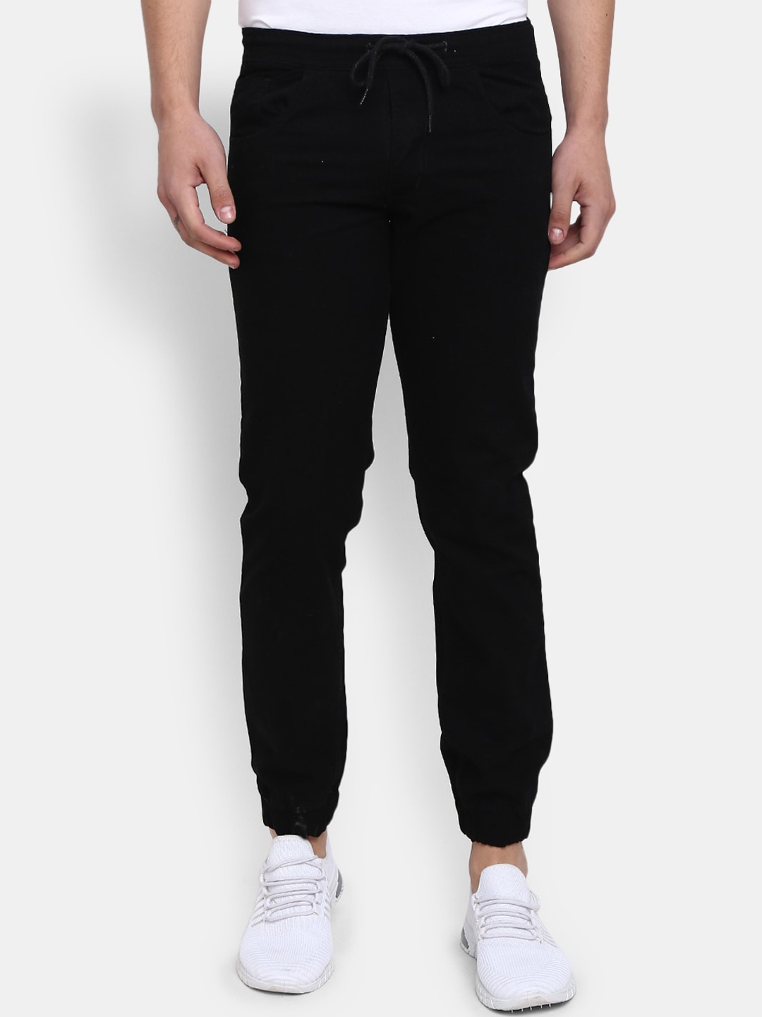 

V-Mart Men Mid-Rise Joggers, Black