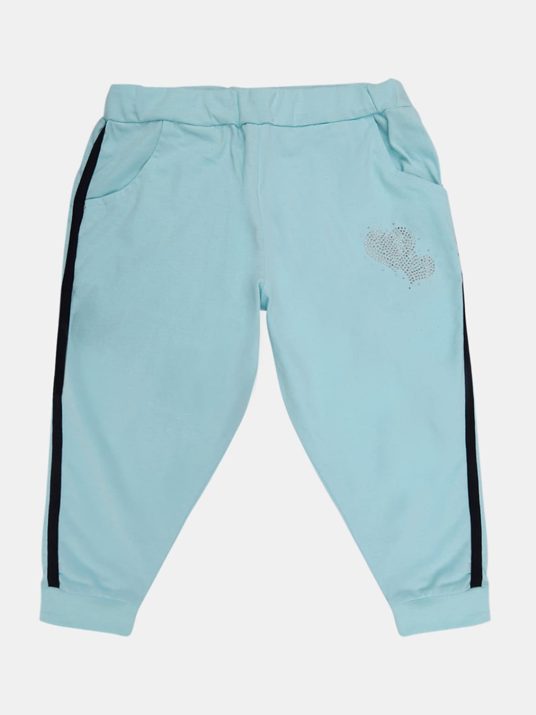 

V-Mart Girls Mid Rise Cotton Capri, Blue