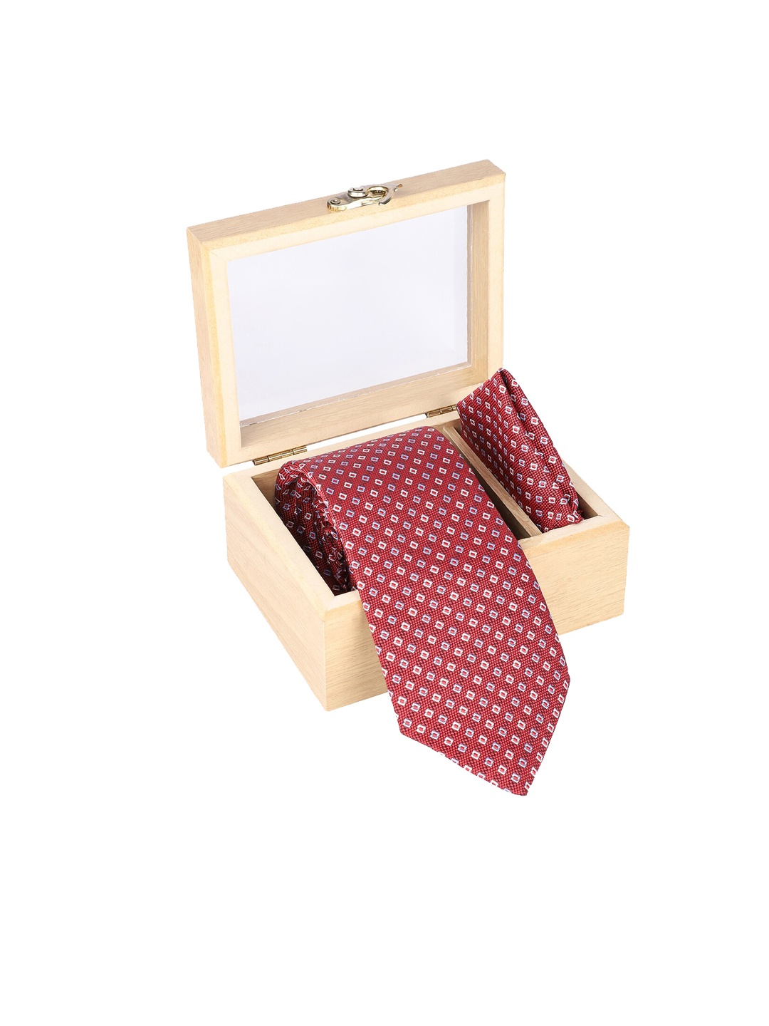 

Kastner Men Woven Design Accessory Gift Set, Red