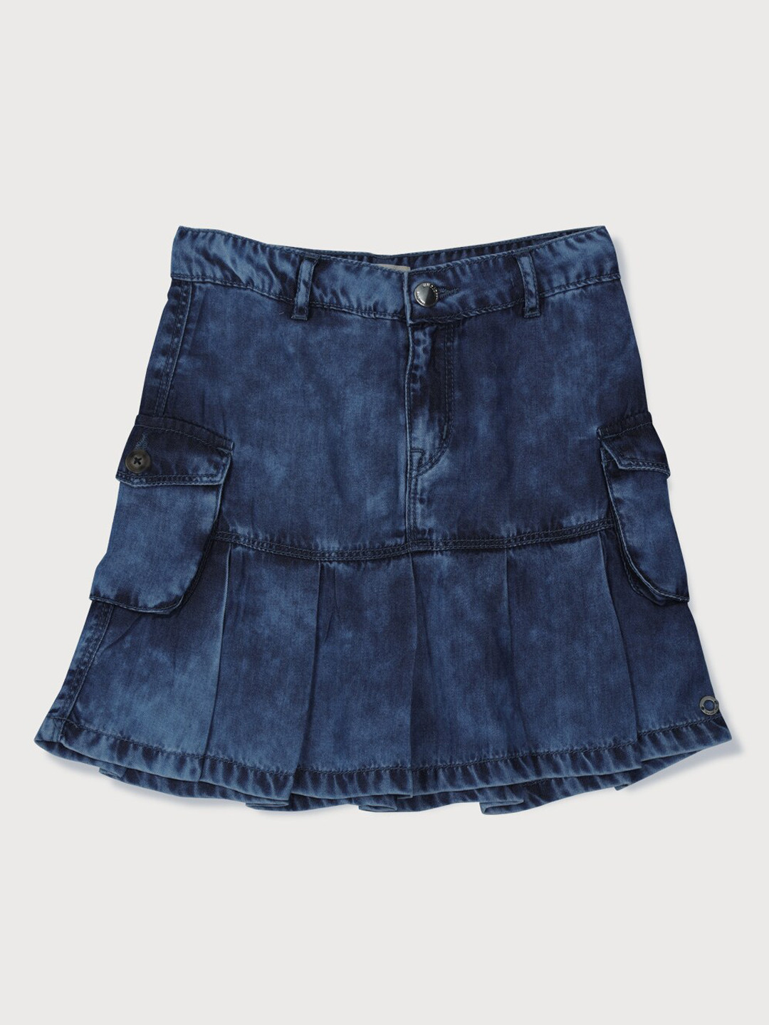 

Gini and Jony Girls Denim Mini Flared Skirt, Blue