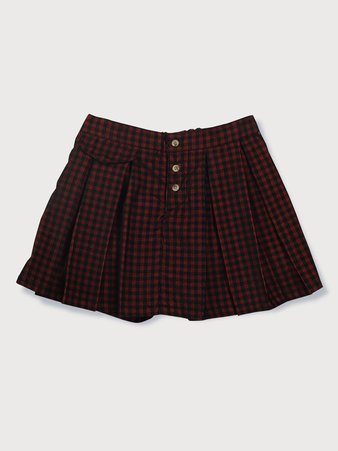 

Gini and Jony Girls Checked A-Line Skirt, Red