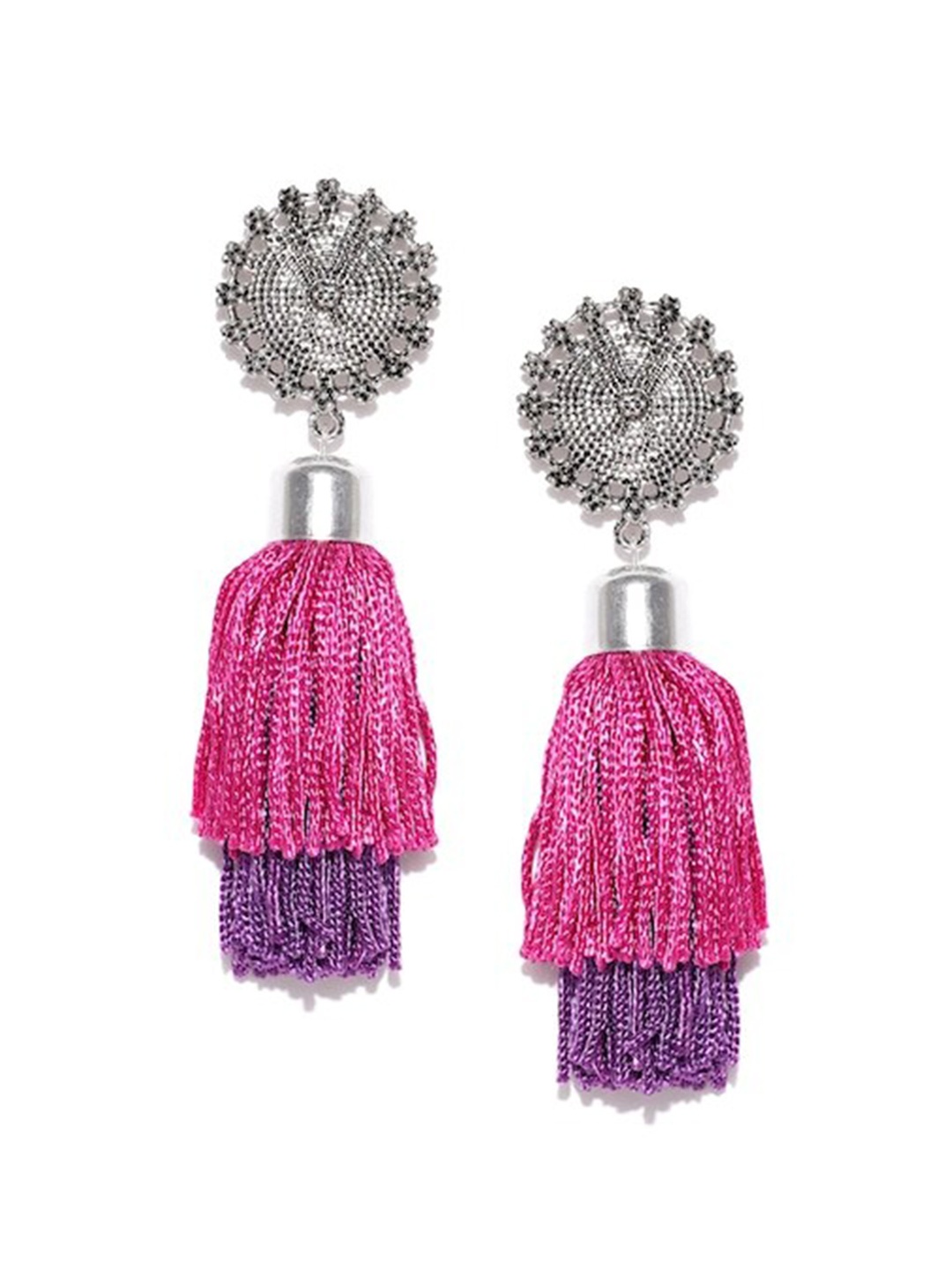 

Infuzze Silver-Plated Contemporary Drop Earrings