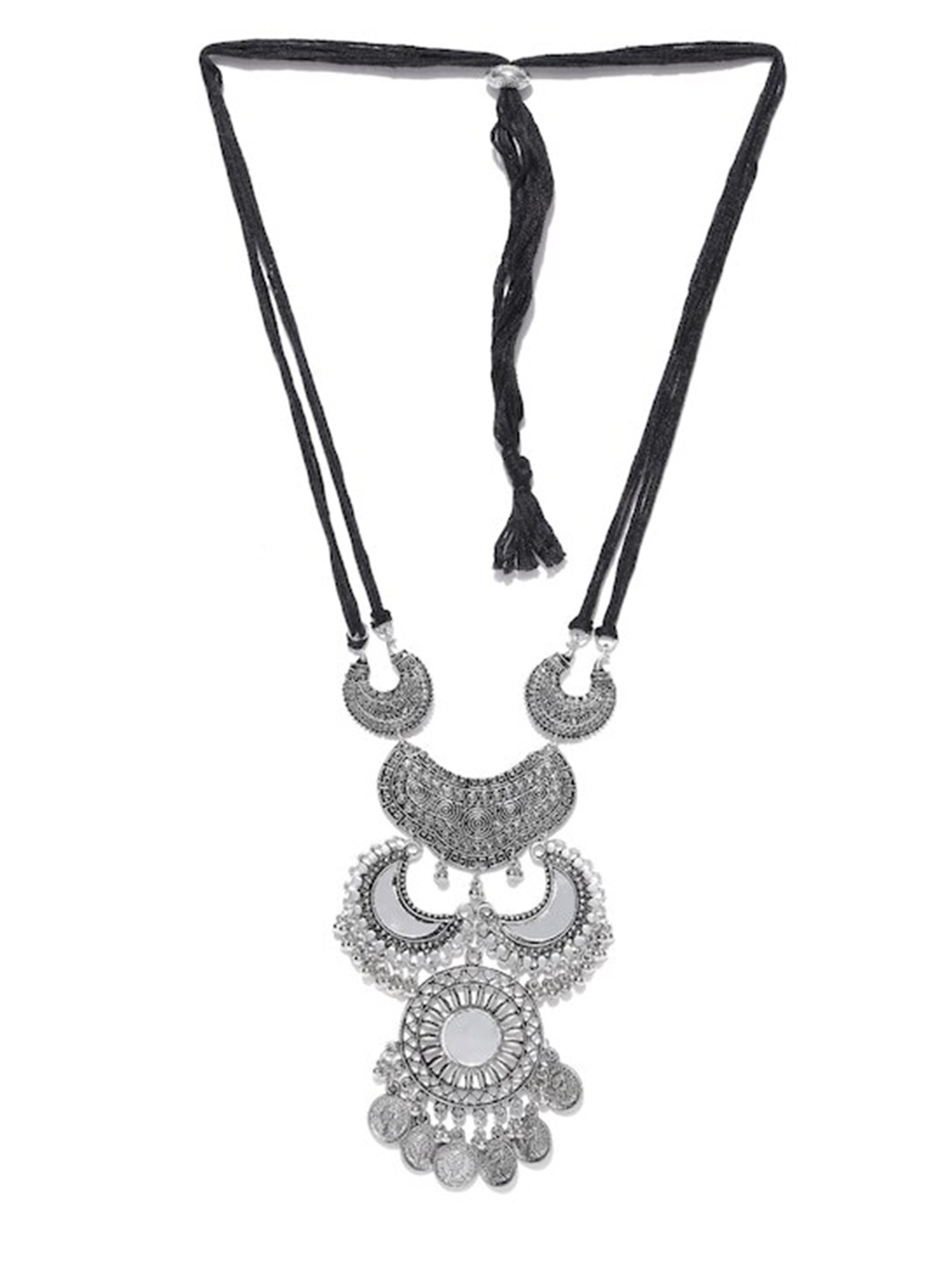 

Infuzze Silver-Plated Oxidised Necklace