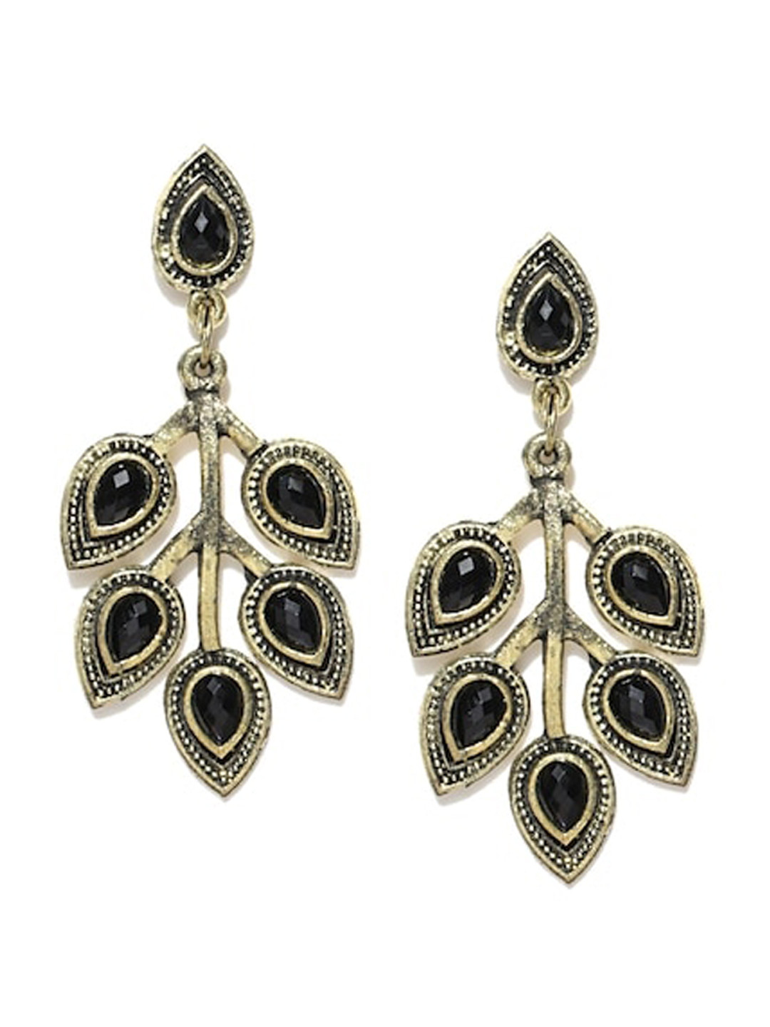 

Infuzze Gold-Plated Contemporary Drop Earrings