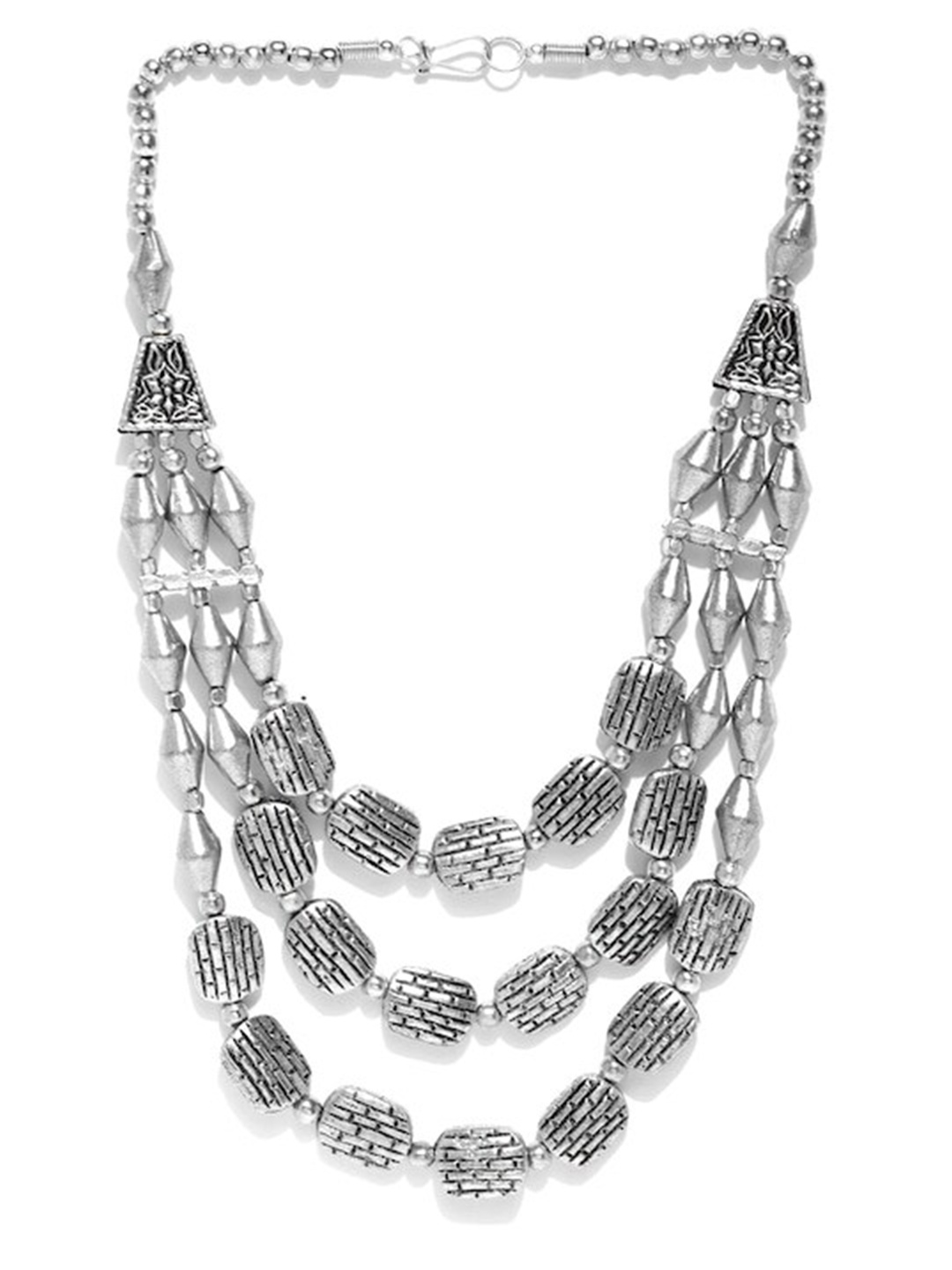 

Infuzze Silver-Plated Oxidised Necklace