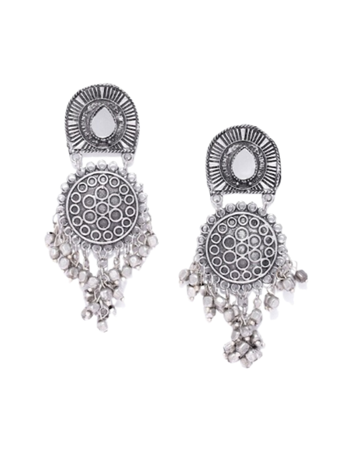 

Infuzze Silver-Plated Contemporary Drop Earrings
