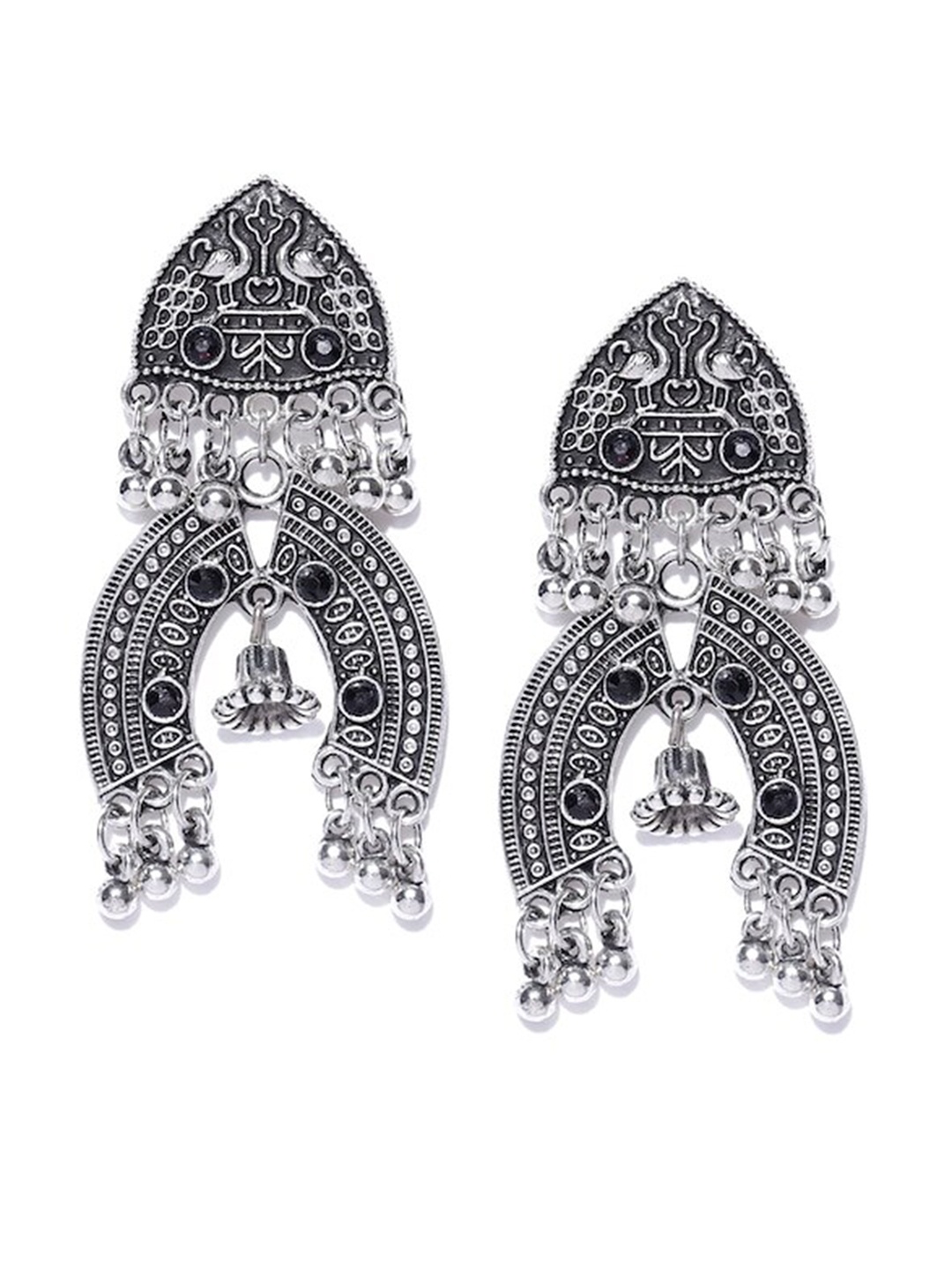 

Infuzze Silver-Plated Contemporary Drop Earrings