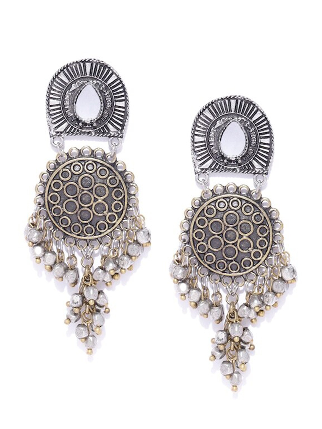 

Infuzze Silver-Plated Contemporary Drop Earrings