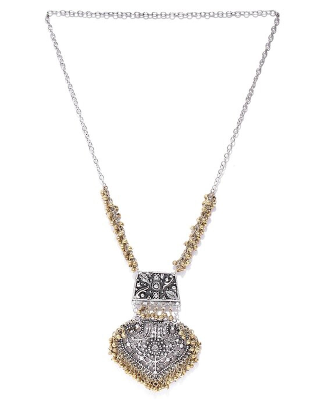 

Infuzze Silver-Plated Oxidised Necklace