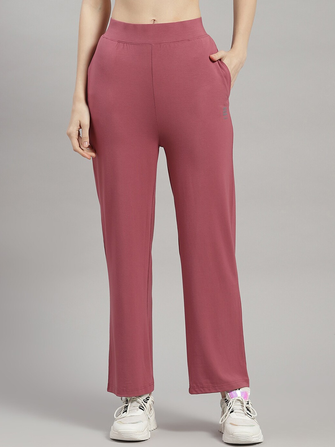 

rock.it Women Mid-Rise Track Pants, Rose