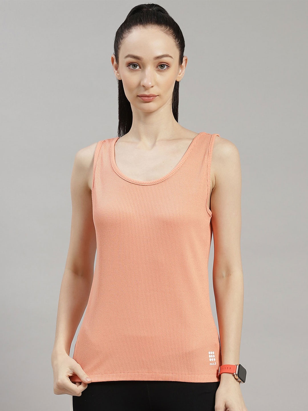 

rock.it Round Neck Tank Top, Peach