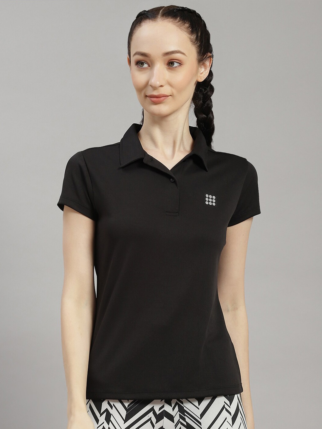 

rock.it Polo Collar Short Sleeves Sports T-Shirt, Black