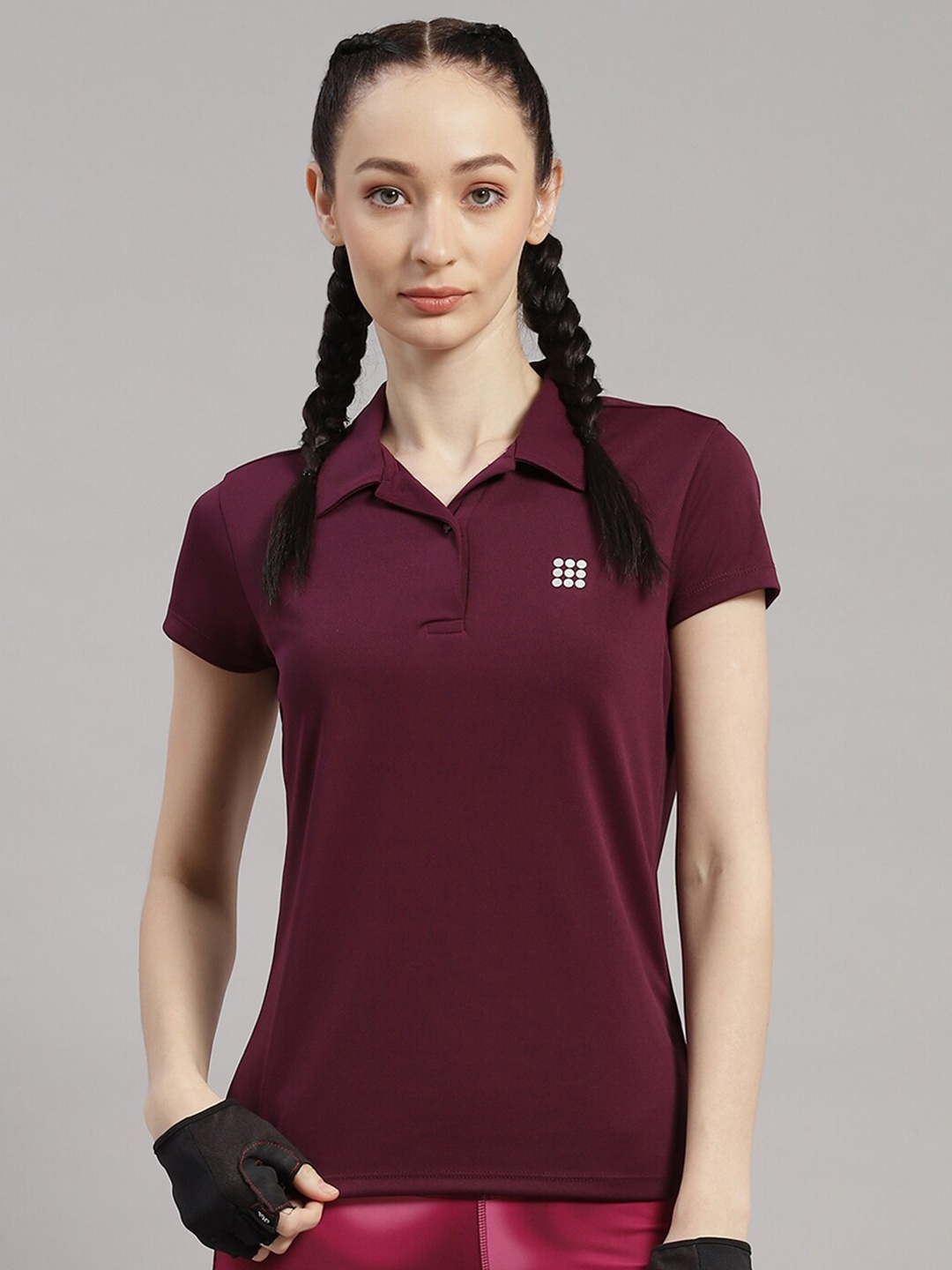 

rock.it Polo Collar Short Sleeves Sports T-Shirt, Burgundy